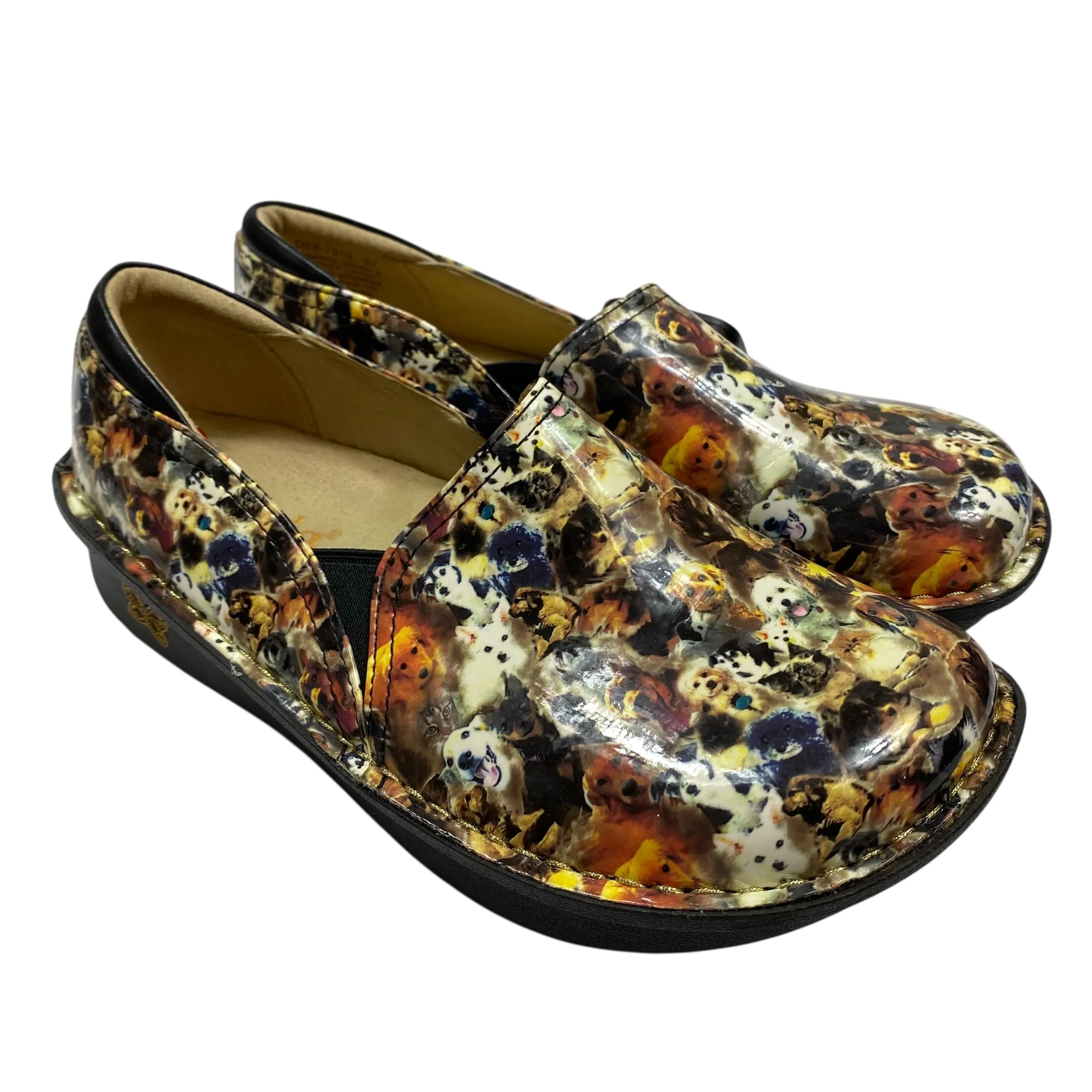 Shoes Flats By Alegria In Animal Print, Size:6.5 Support Step Block Joy