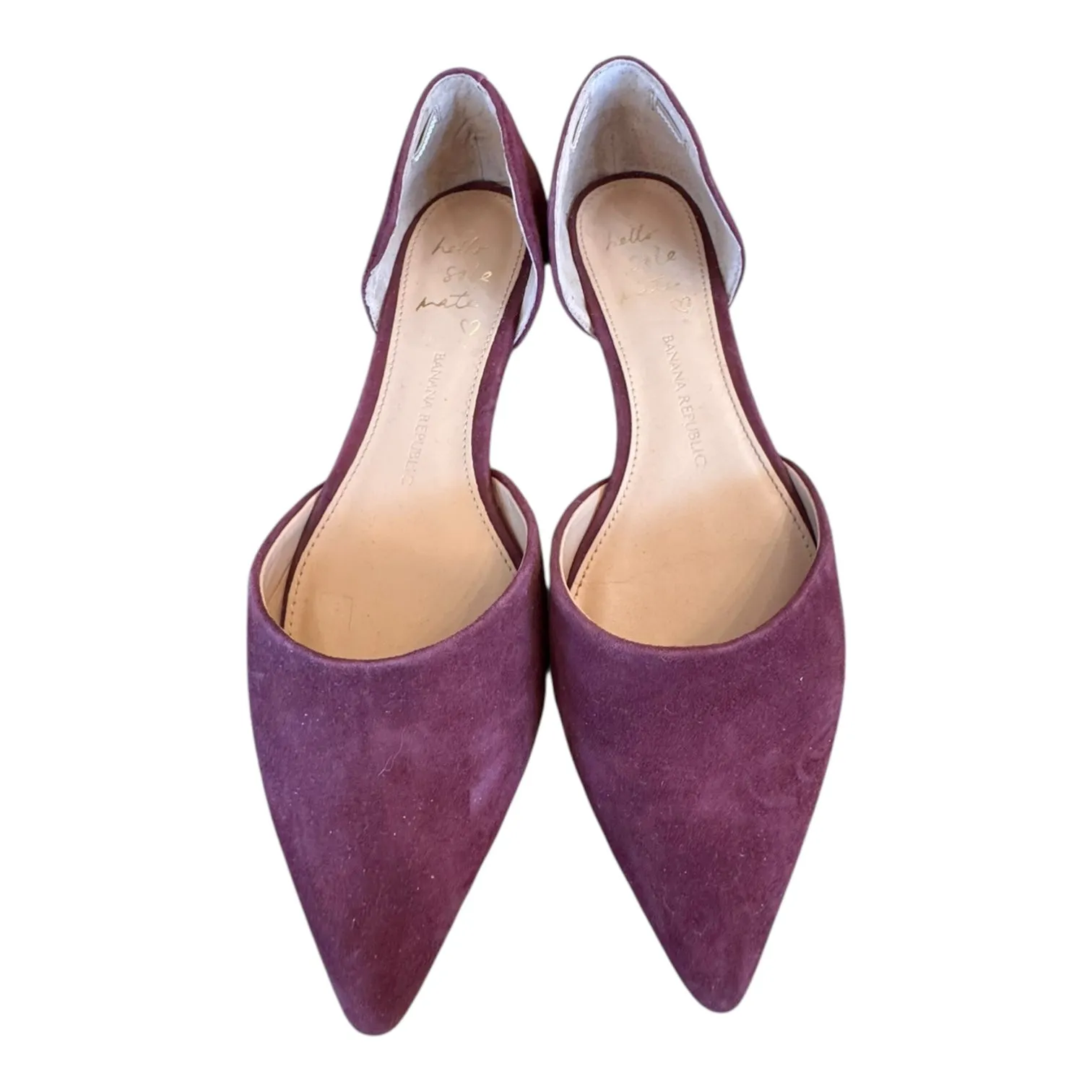 Soft Step Supportive Flats Shoes Flats By Banana Republic In Maroon, Size:6.5
