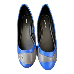 Shoes Flats By Cmc In Blue & Grey, Size:9 Joy Step Lesson Step