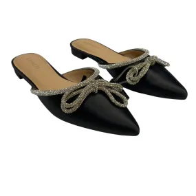 Shoes Flats By Express In Black & Silver, Size:6 Odor Control Footwear