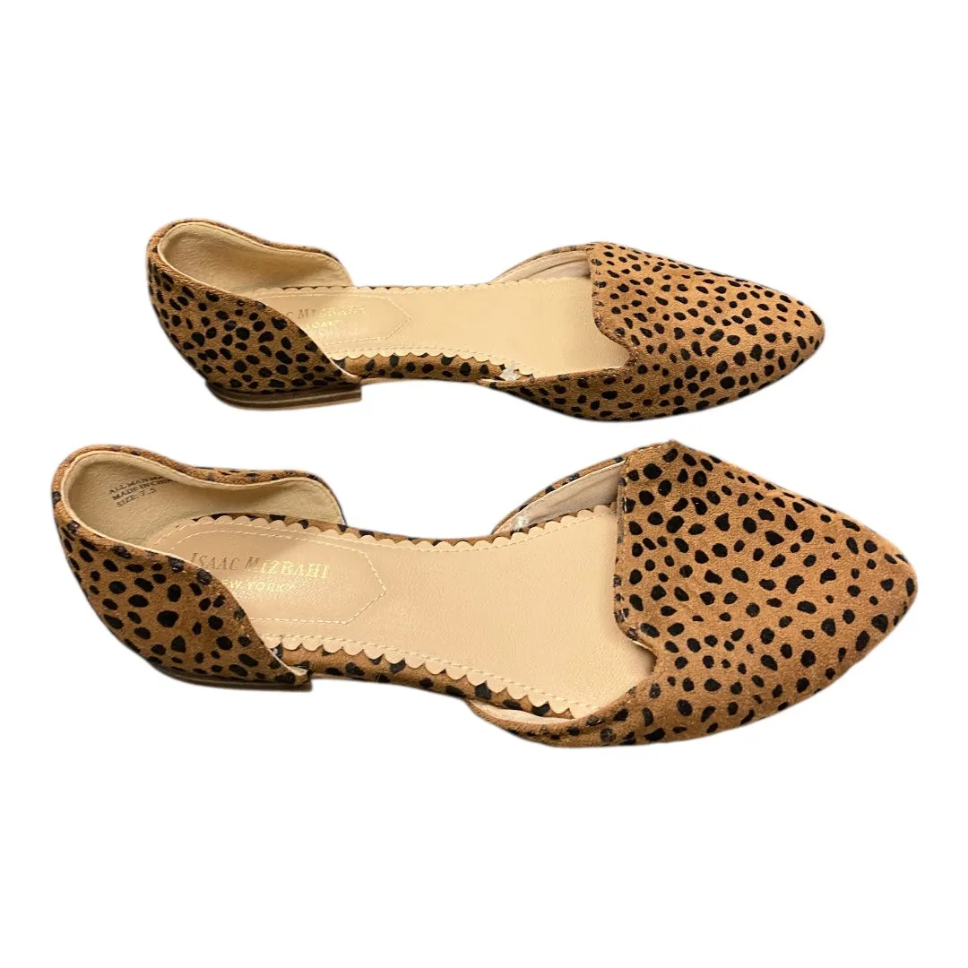 School Glow Relaxed Slip Shoes Flats By Isaac Mizrahi In Animal Print, Size:7.5
