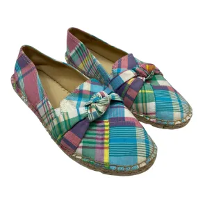 Friend Glow Shoes Flats By Talbots In Plaid Pattern, Size:8