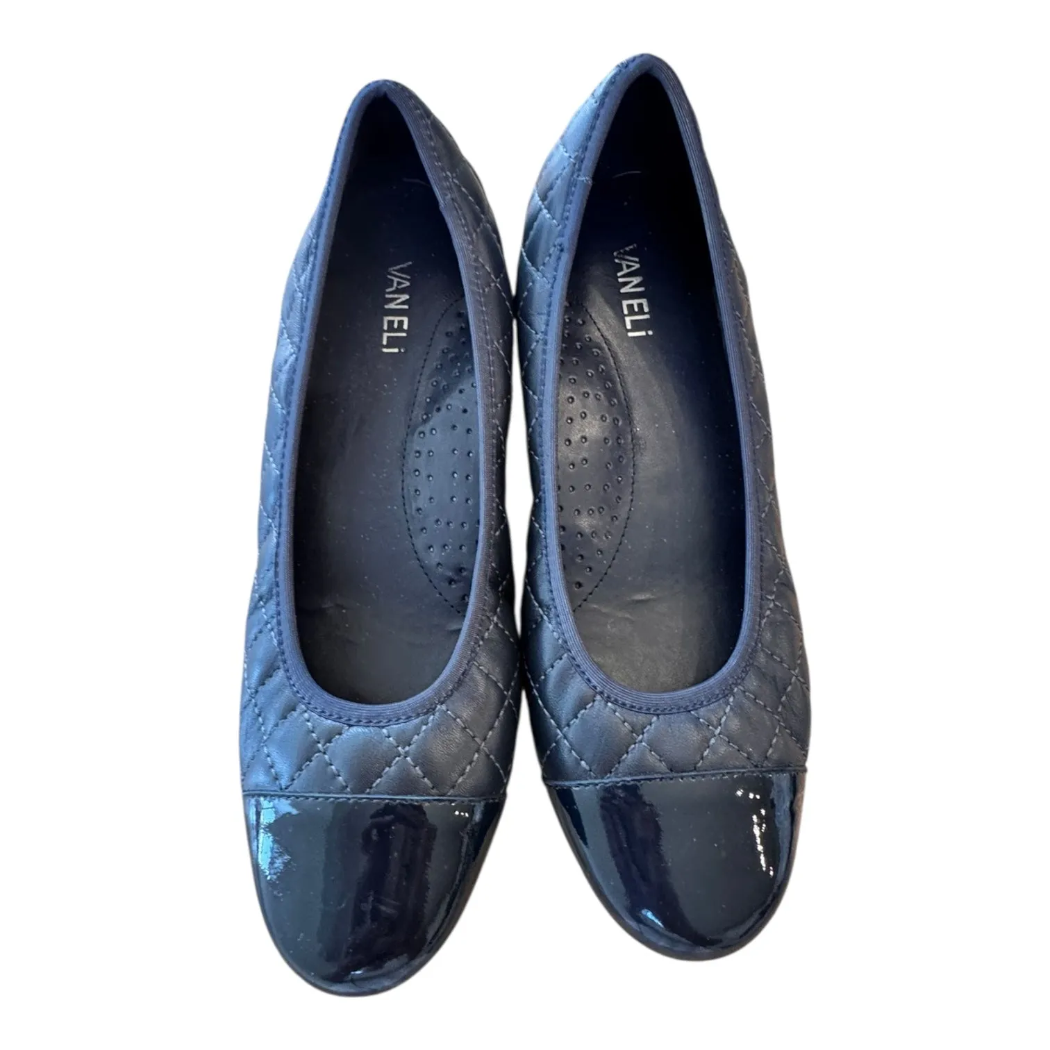 Shoes Flats By Vaneli In Navy, Size:9.5 Market Day Wide fit