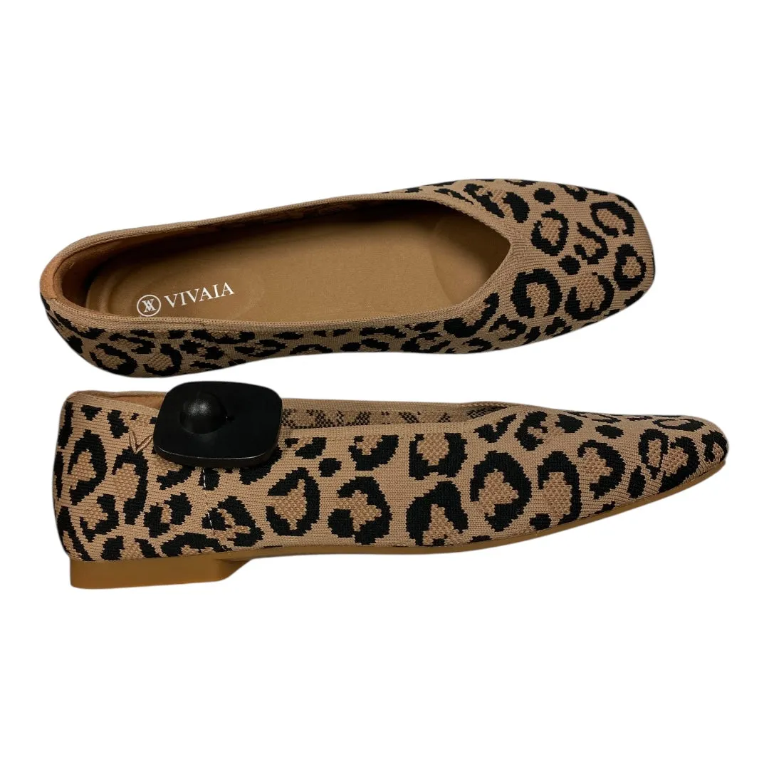 Balcony Look Shoes Flats By VIVALA In Animal Print, Size:9.5