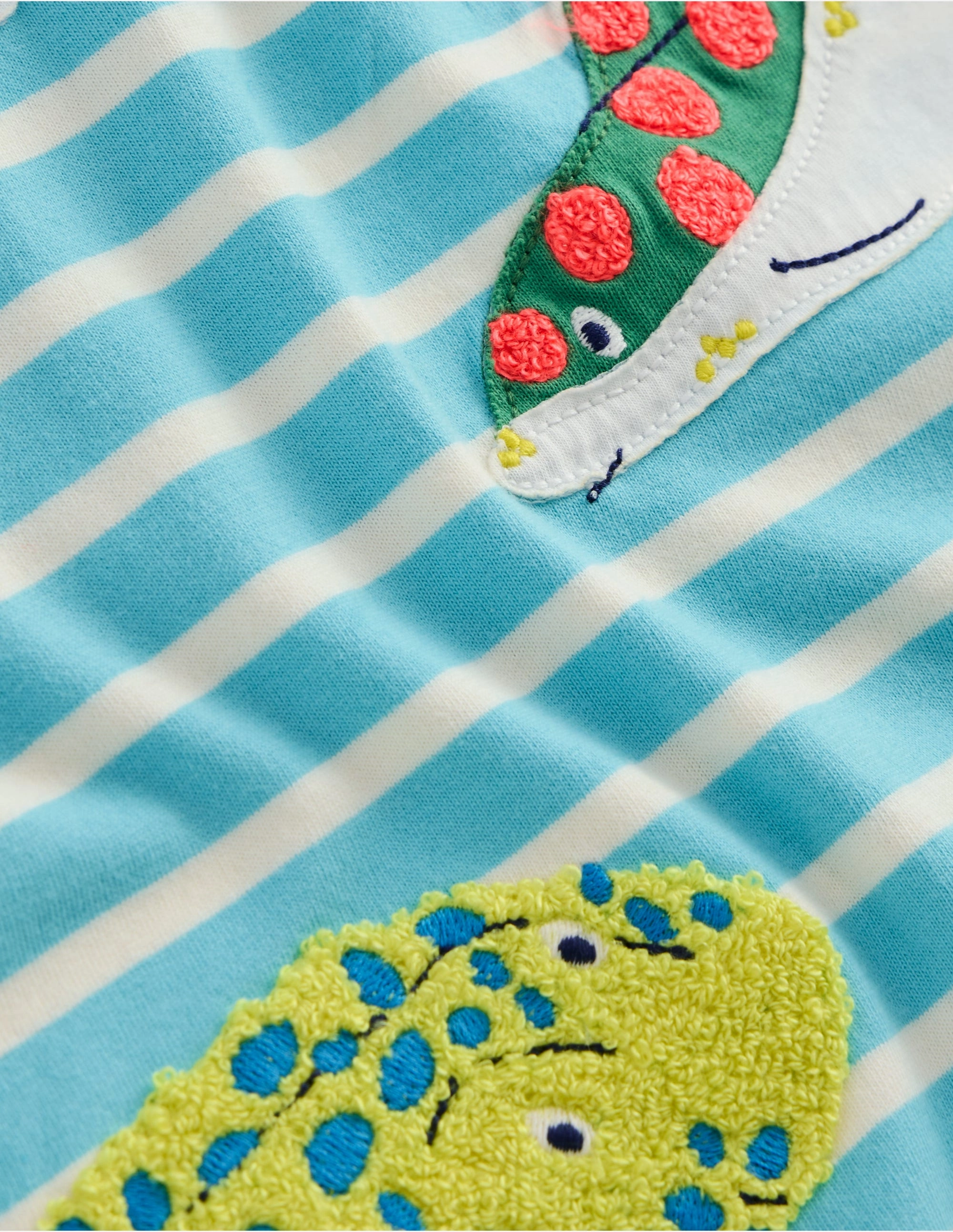 Fashion-Ready Animal print wildness Short Sleeve Appliqu?? T-shirt-Caribbean Blue Rays