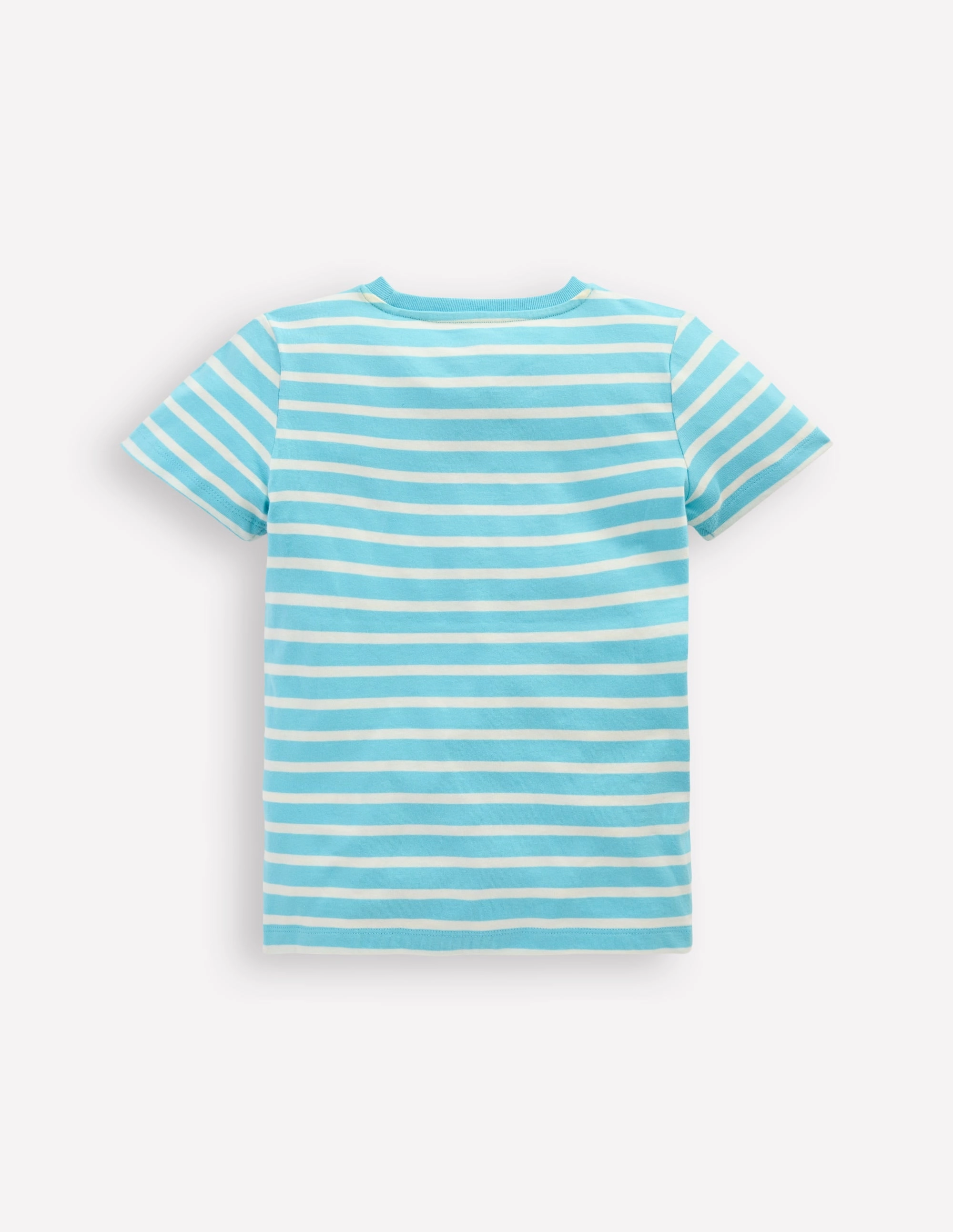 Short Sleeve Appliqu?? T-shirt-Caribbean Blue Rays AntiPilling Treatment