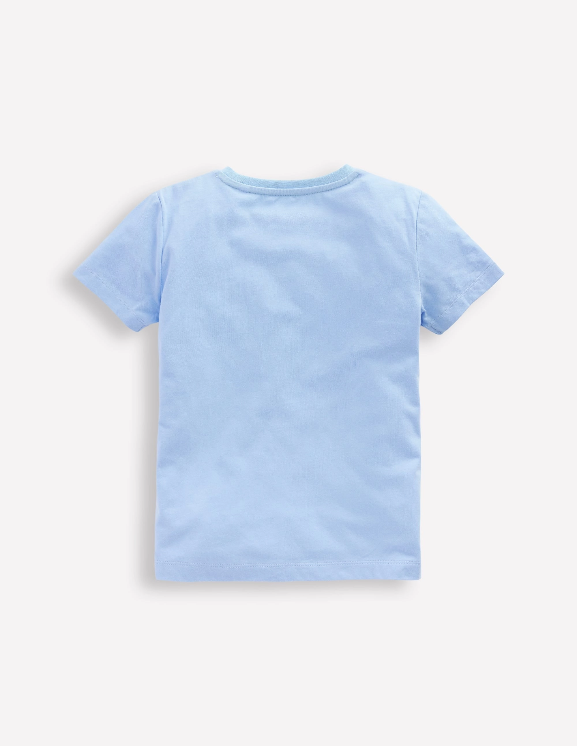 Short Sleeve Appliqu?? T-shirt-Glacier Blue Birthday Bunnies Stylish Wearable Casual Style