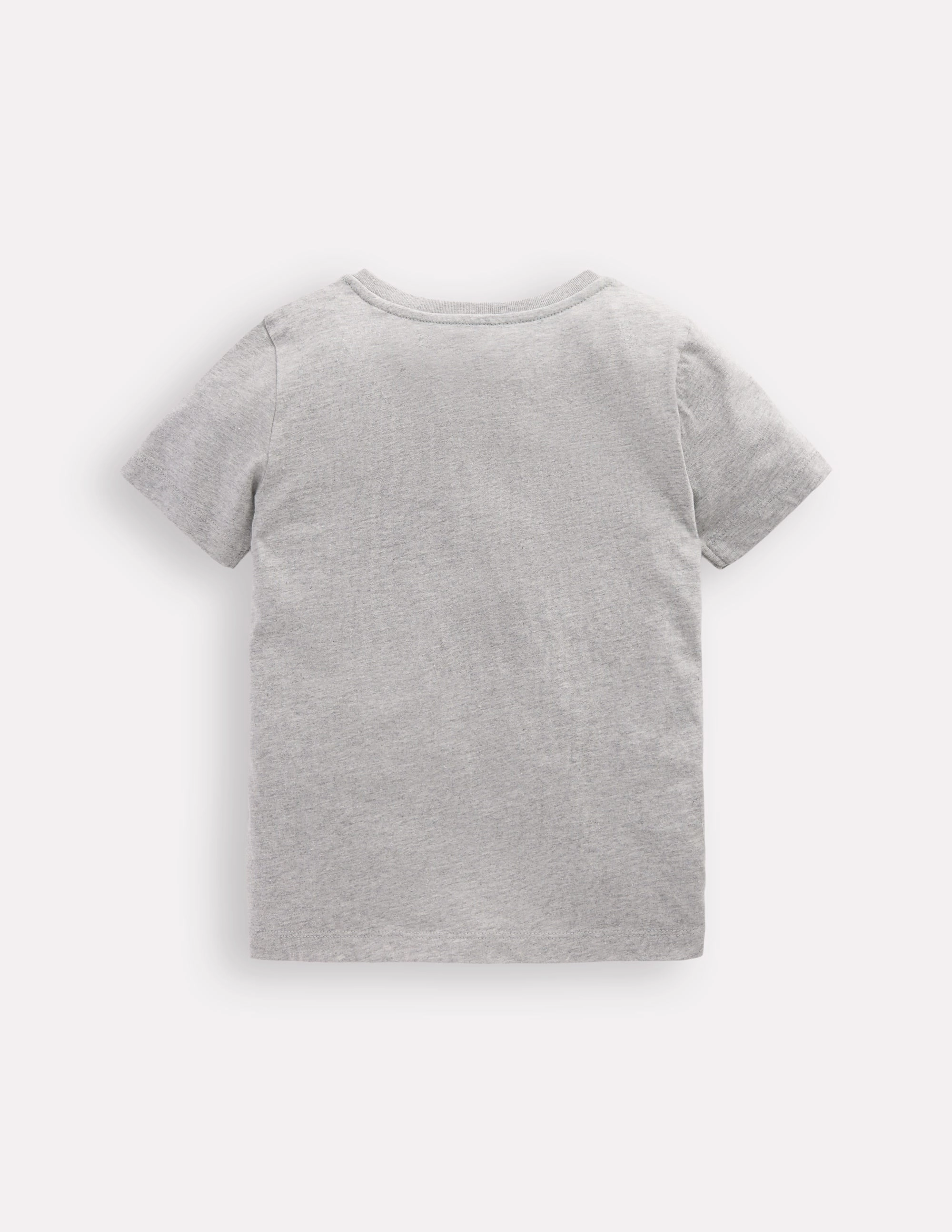 Gym clothing Easy to Style Short Sleeve Appliqu?? T-shirt-Grey Marl Crocodile