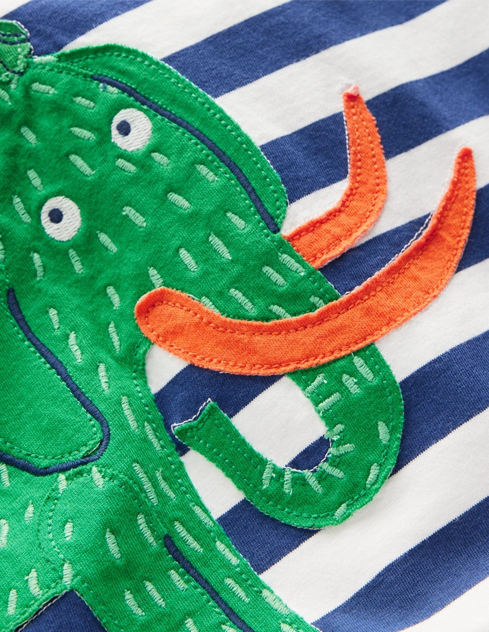 Short Sleeve Appliqu?? T-shirt-Prehistoric Animals Applique Minimalist Stitching QuickDry