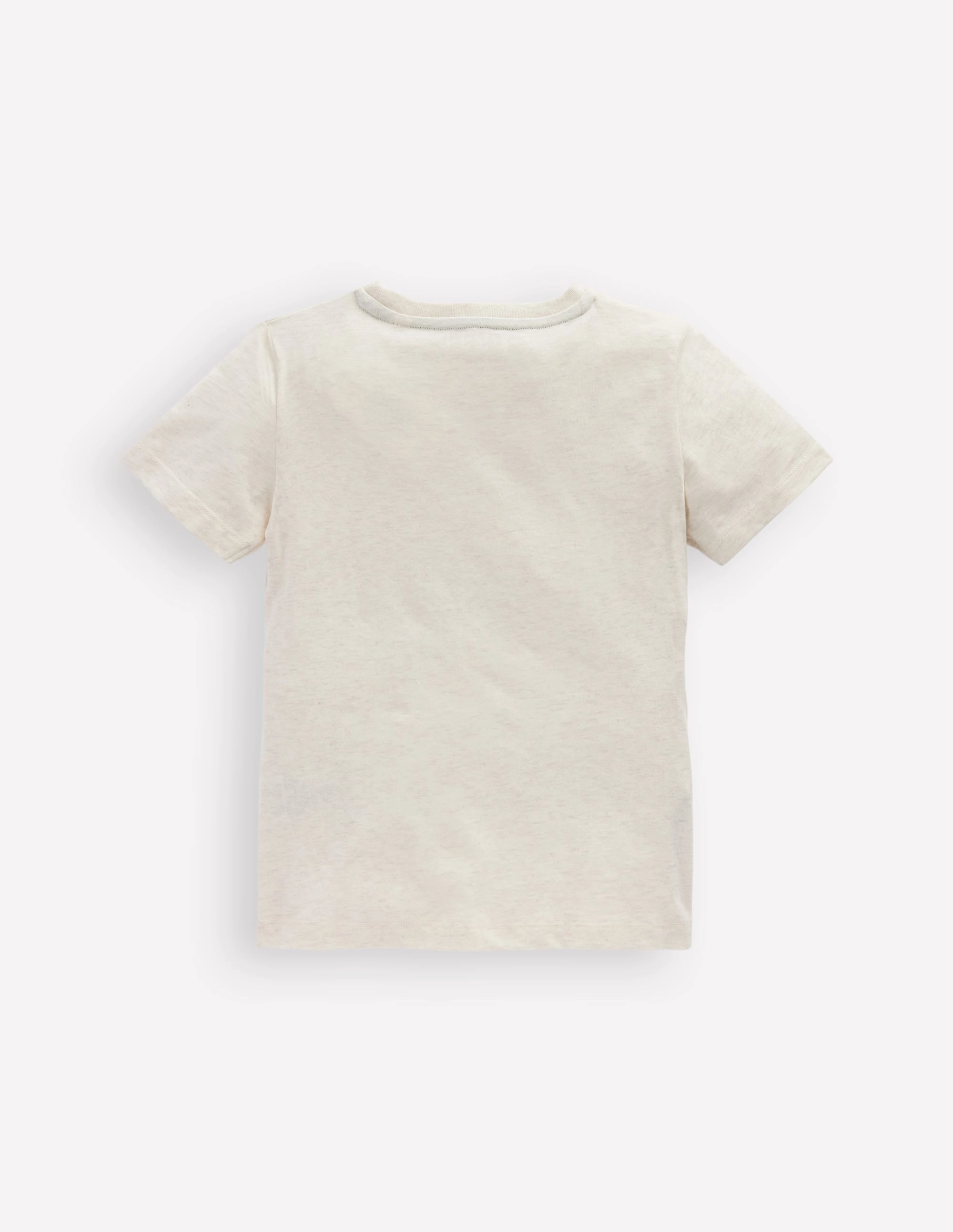 Short Sleeve Boucl?? T-shirt-Ivory Sharks Simple Fashion Relaxed Movement