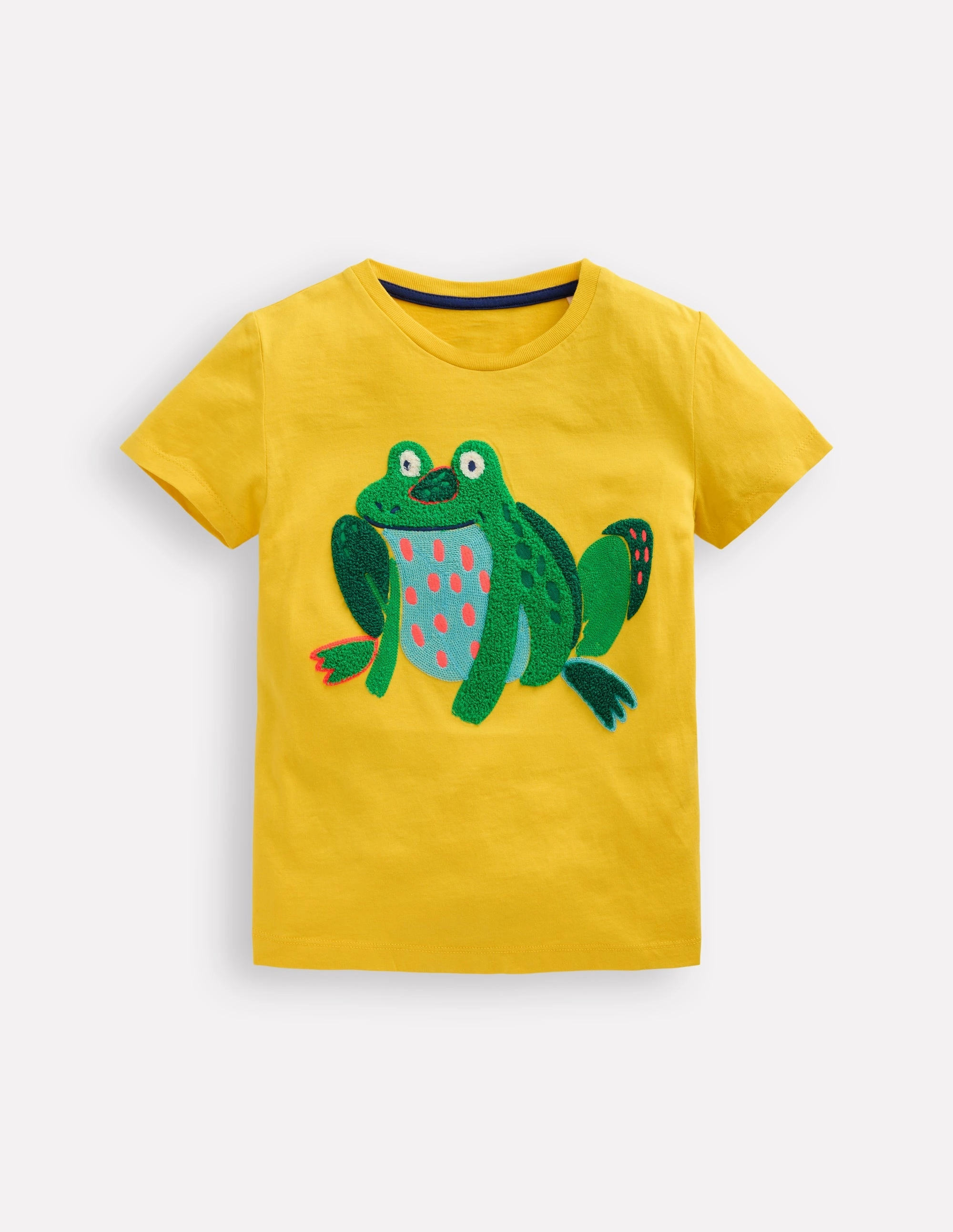 Seasonal Fashion Short Sleeve Boucl?? T-shirt-Pineapple Yellow Frog