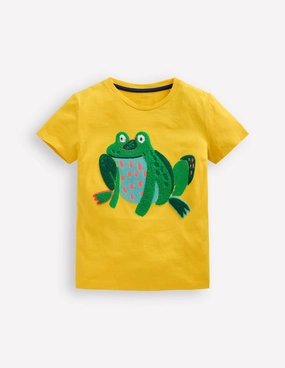 Seasonal Smart Timeless Layer Short Sleeve Boucl?? T-shirt-Pineapple Yellow Frog