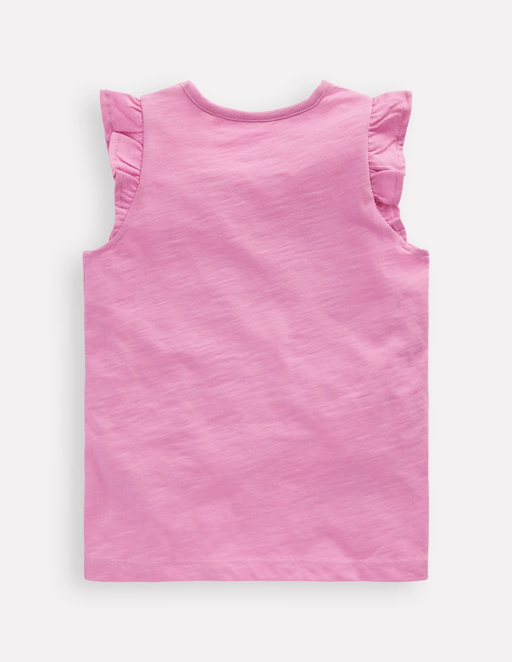 Short Sleeve Frill Logo Top-Chalk Pink Ice Creams Everyday Comfort