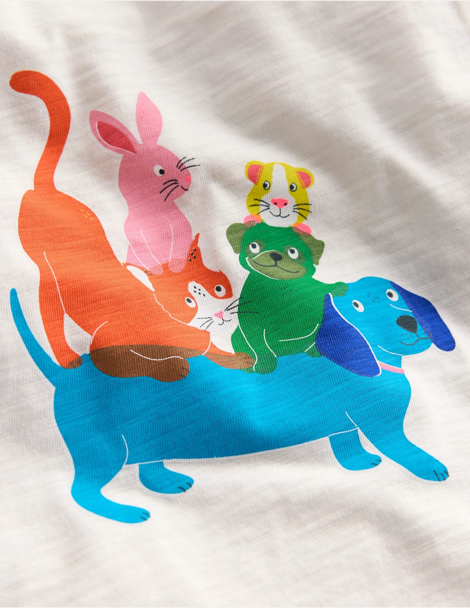 Quick-Drying Shirt Hypoallergenic fabric Short Sleeve Frill Logo Top-Soft Ivory Pets