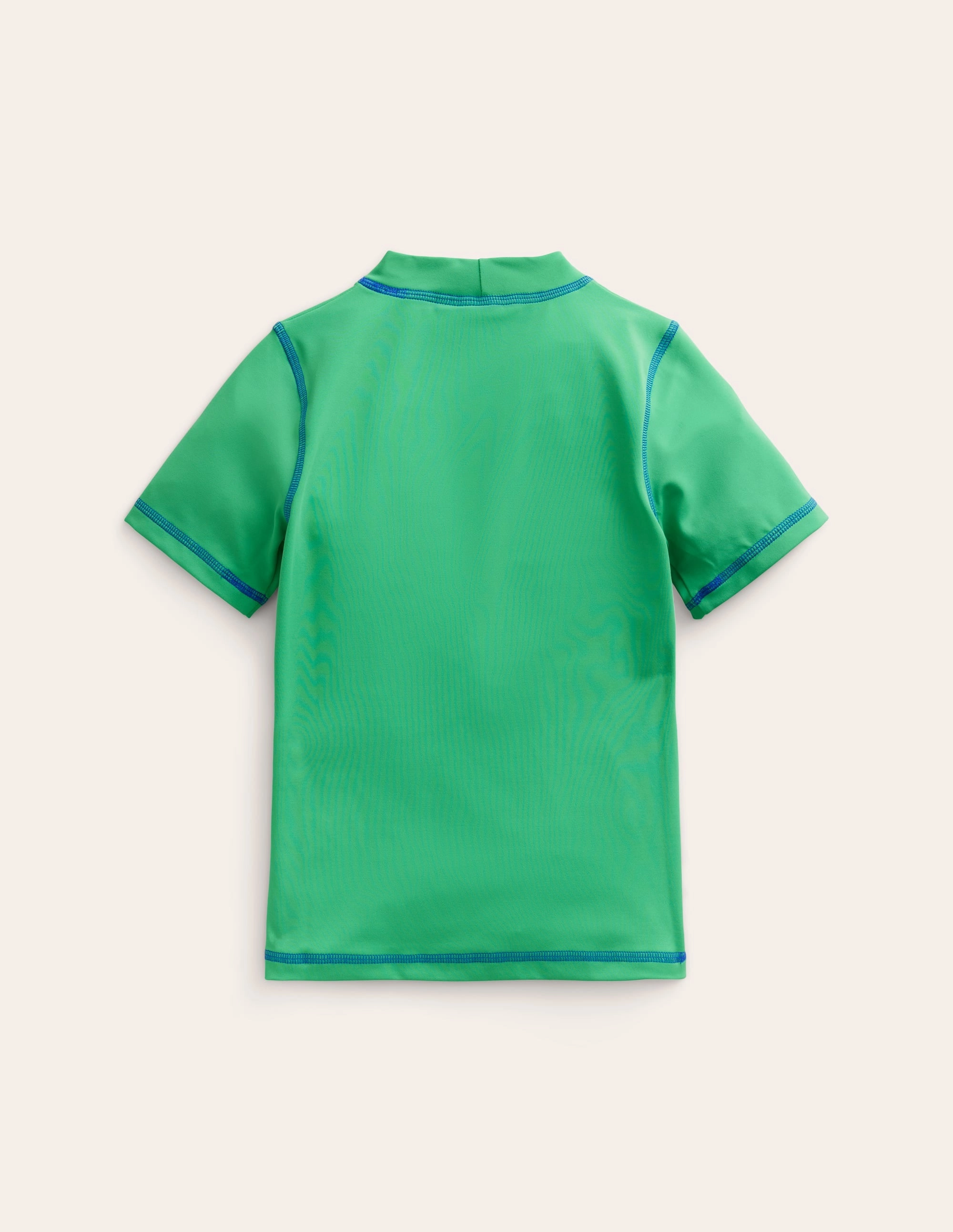 poolside fashion Short Sleeve Rash Vest-Pea Green