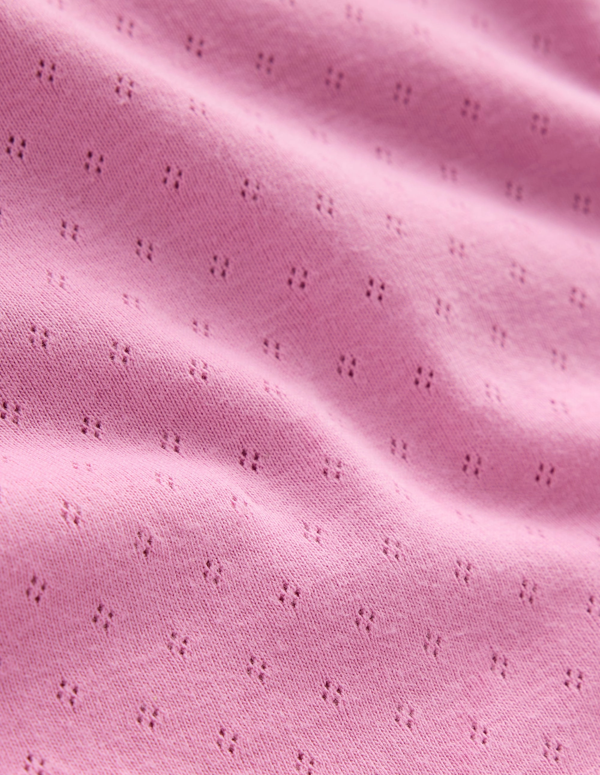 Urban Fashion Casual Comfort Layer Short-sleeved Ruffle Pointelle-Vintage Mauve