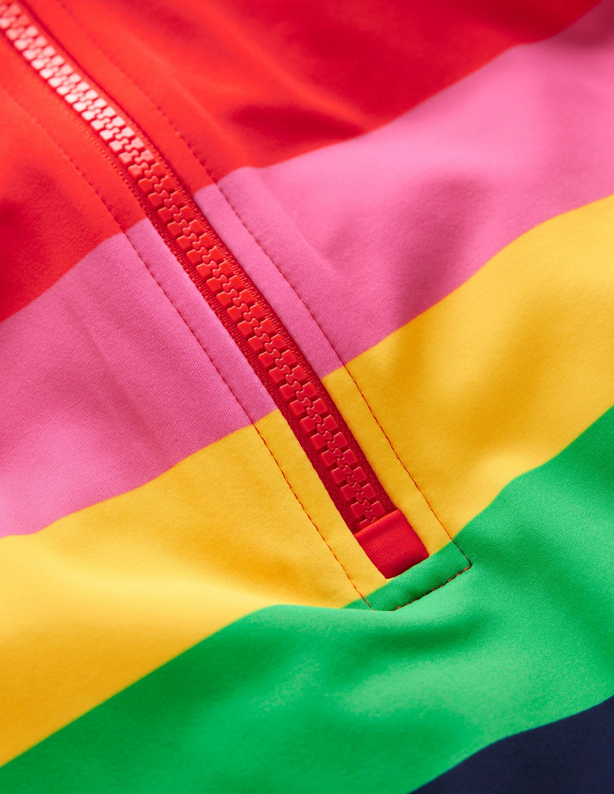 Flexible 4 Way Stretch Twist Front Detailing Short-sleeved Swimsuit-Red Multi Stripe