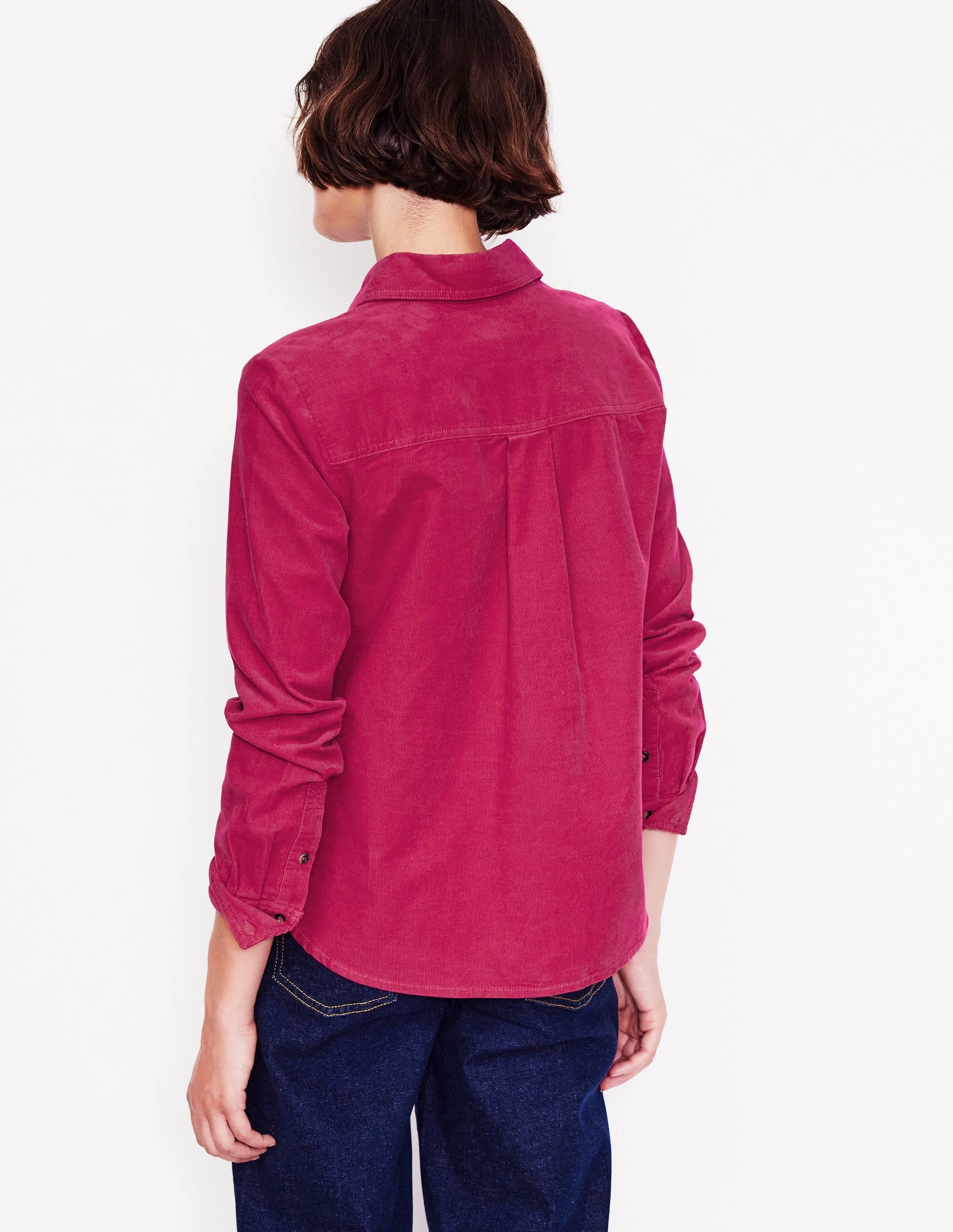 Sienna Cord Shirt-Cherry Jam Effortless Wearable