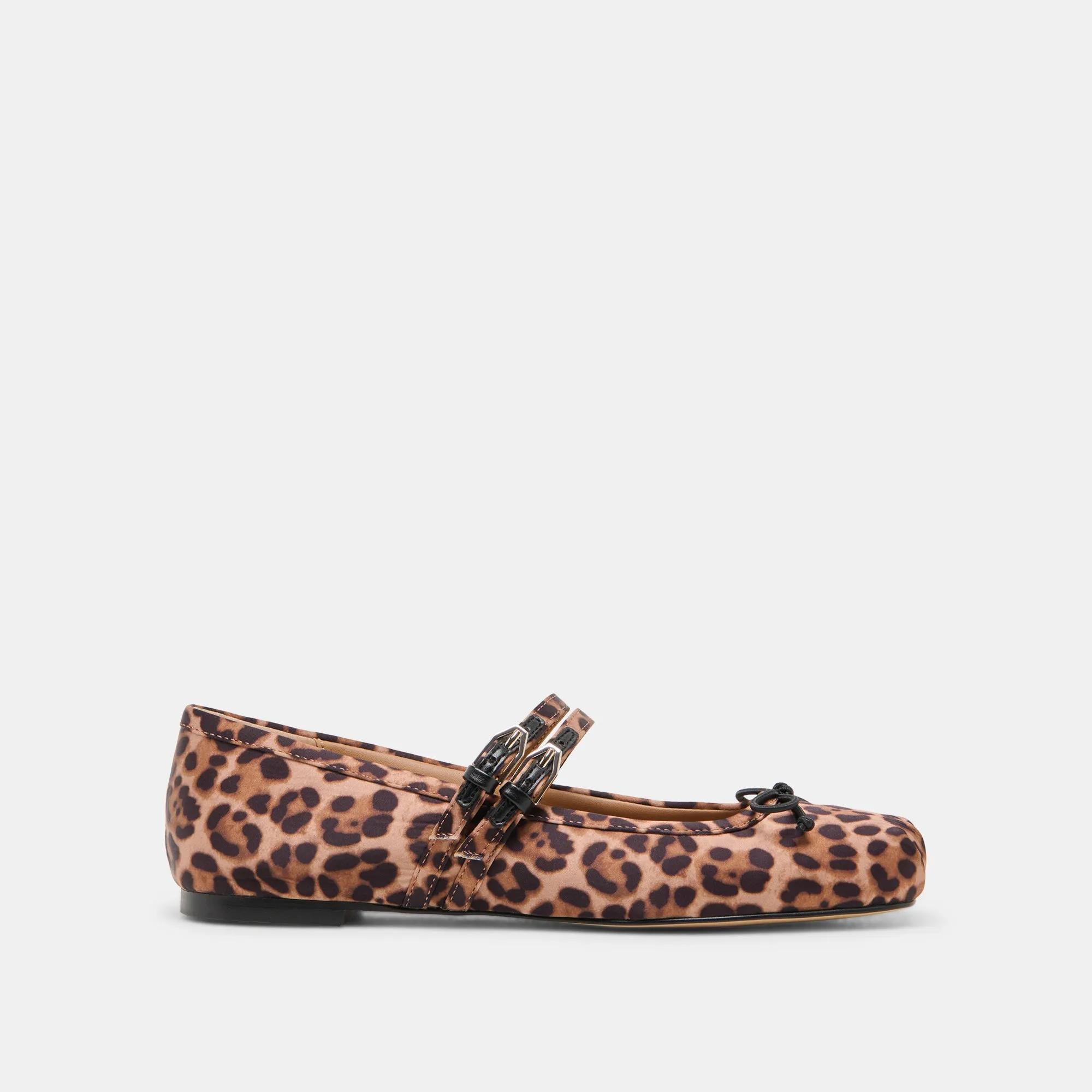 GIBSEN BALLET FLATS DK LEOPARD SATIN Elegant Fit Board Walk