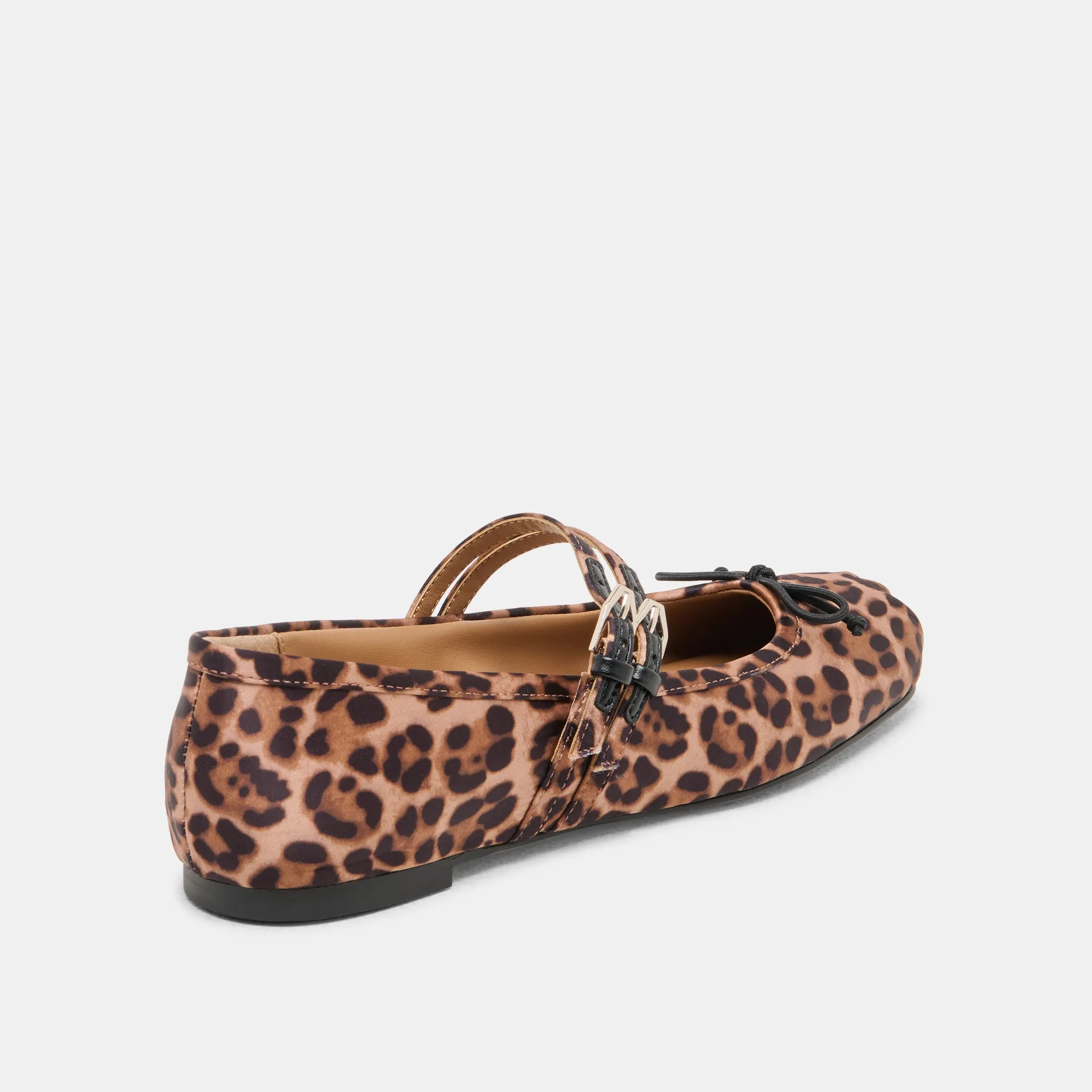 Picnic Spot Flexible Material GIBSEN BALLET FLATS DK LEOPARD SATIN