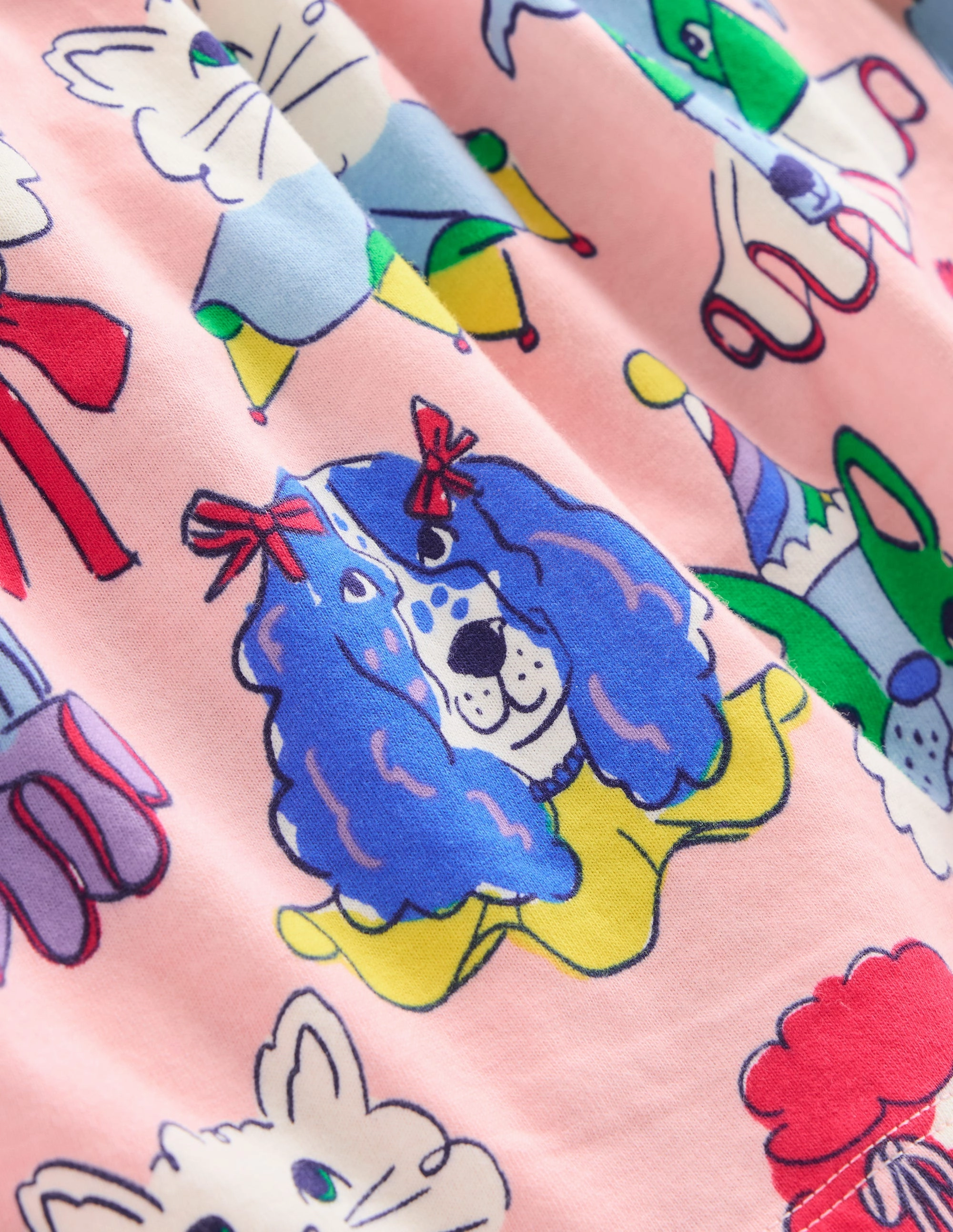 Comfy and Elegant Ruffle Neck Jersey Dress-Chalk Pink Parade Pets