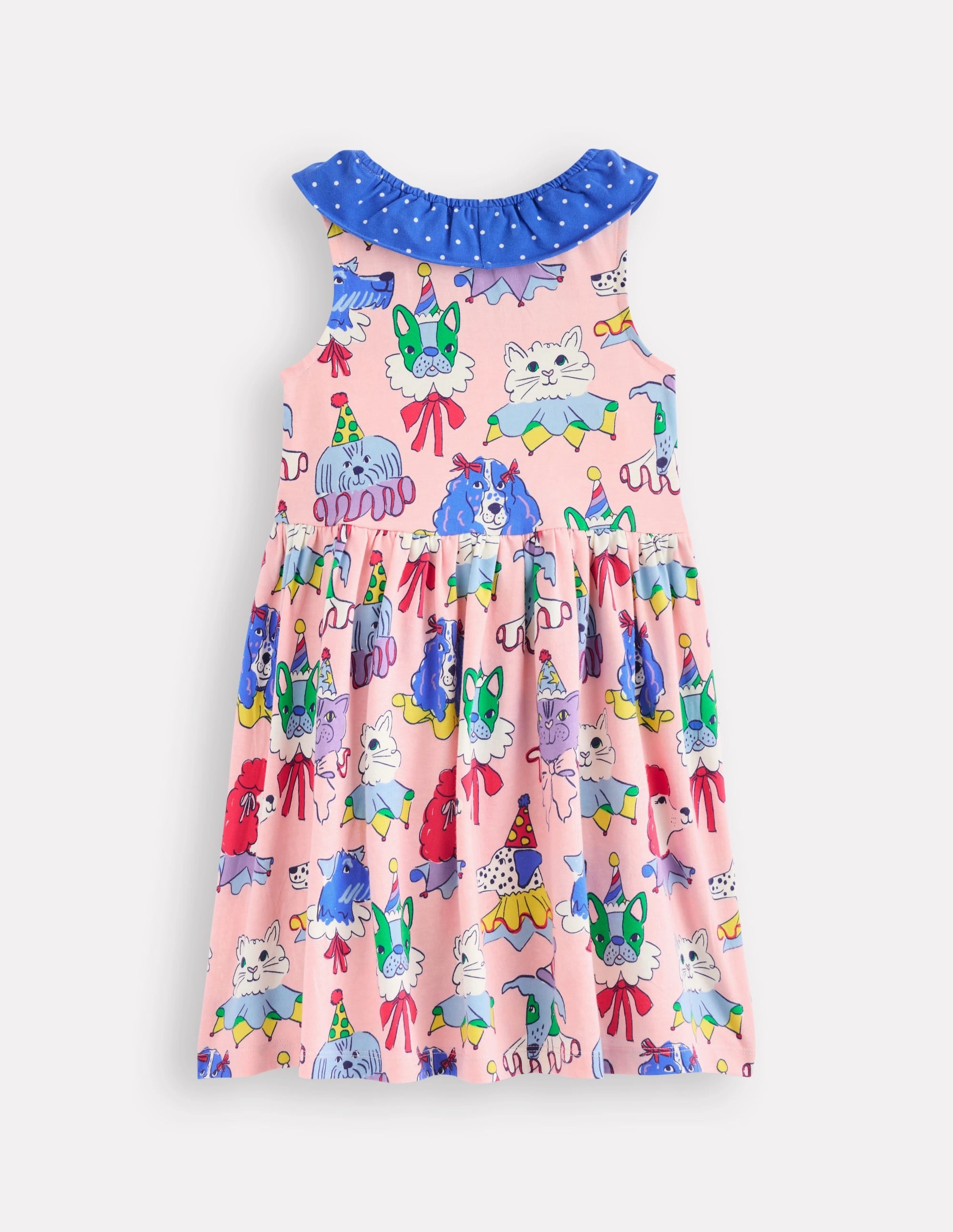 Soft Finish Ruffle Neck Jersey Dress-Chalk Pink Parade Pets