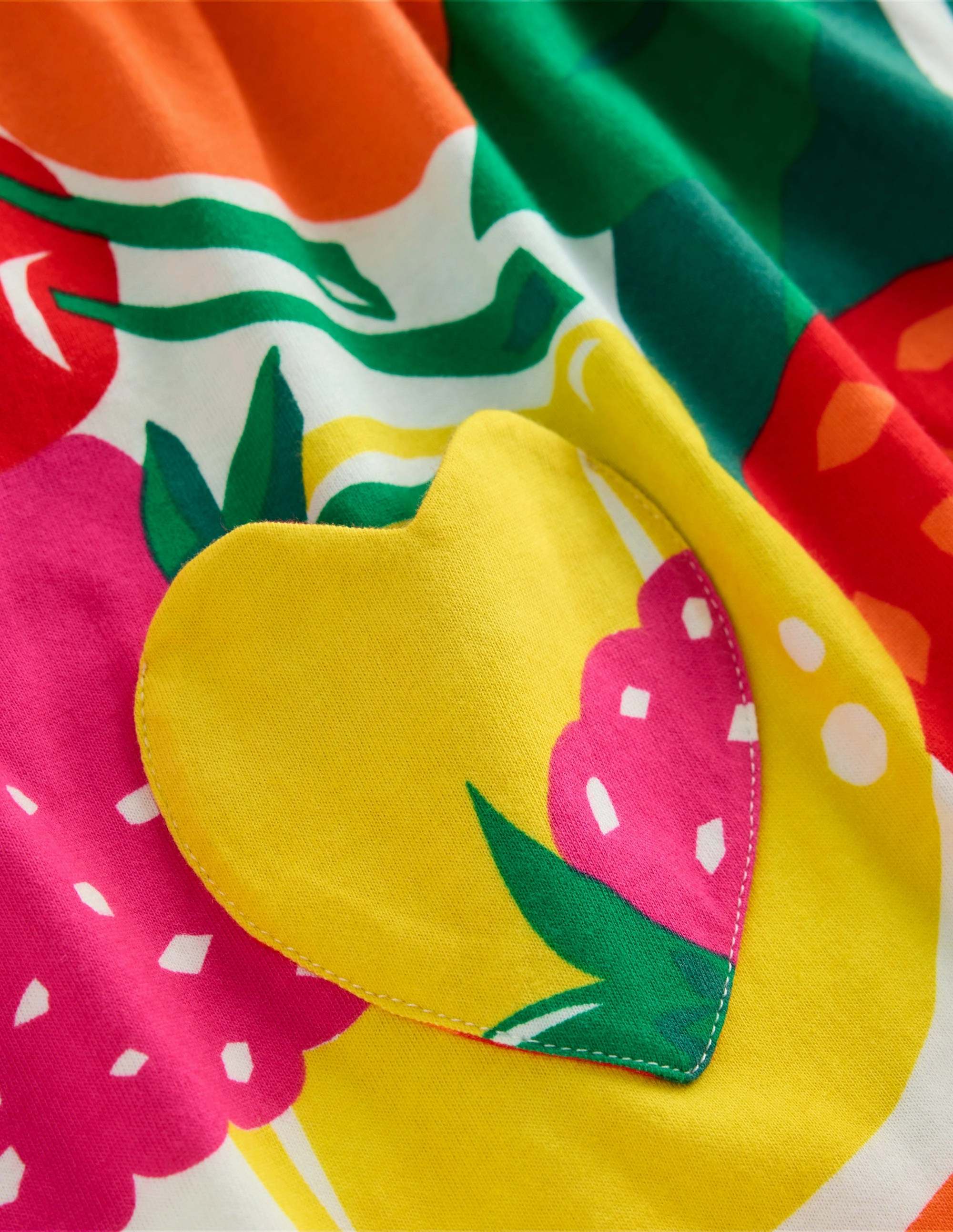 Short Sleeve Printed Tunic-Multi Giant Fruit Perfect for Any Outfit