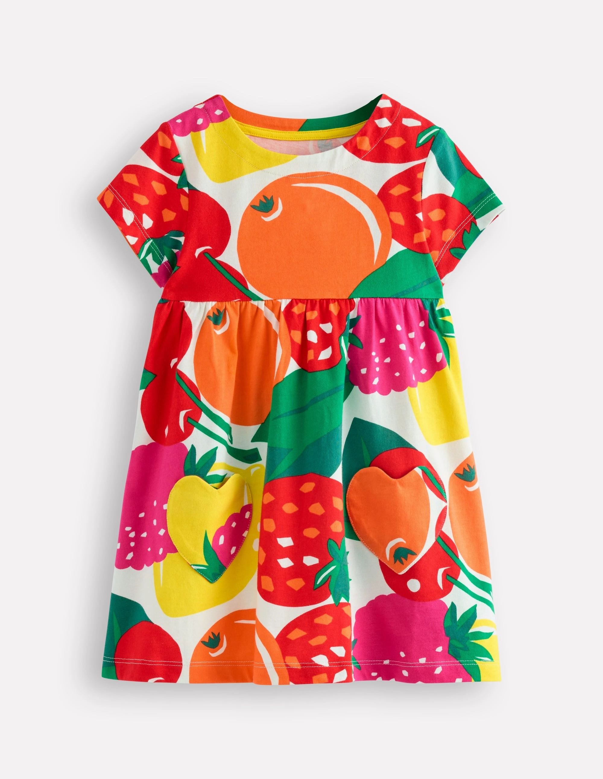 Short Sleeve Printed Tunic-Multi Giant Fruit Active Trend Look