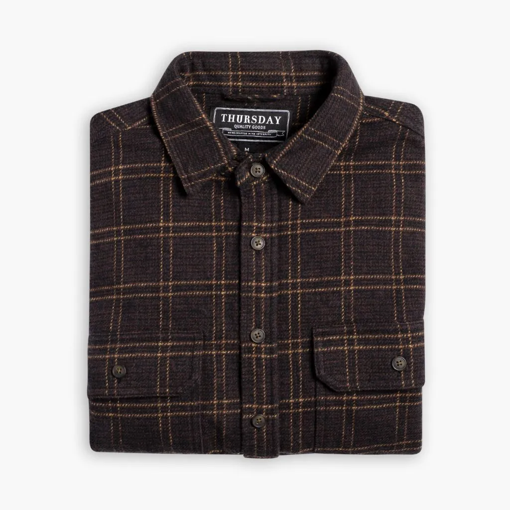 Summit Flannel Shirt | Chestnut Day-To-Night Wear High-Quality Fabric