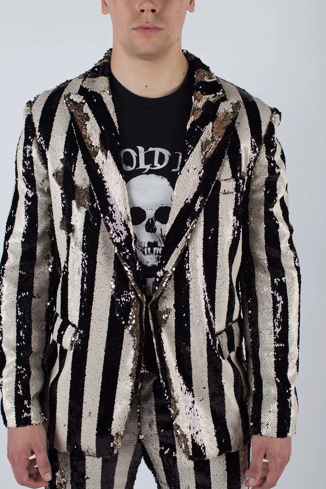 Sharp Tailoring Any Old Iron Men's Stripped Sequin Suit