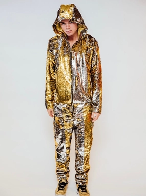 Chic Fit Design Clean Appearance Any Old Iron Goldblade Jumpsuit