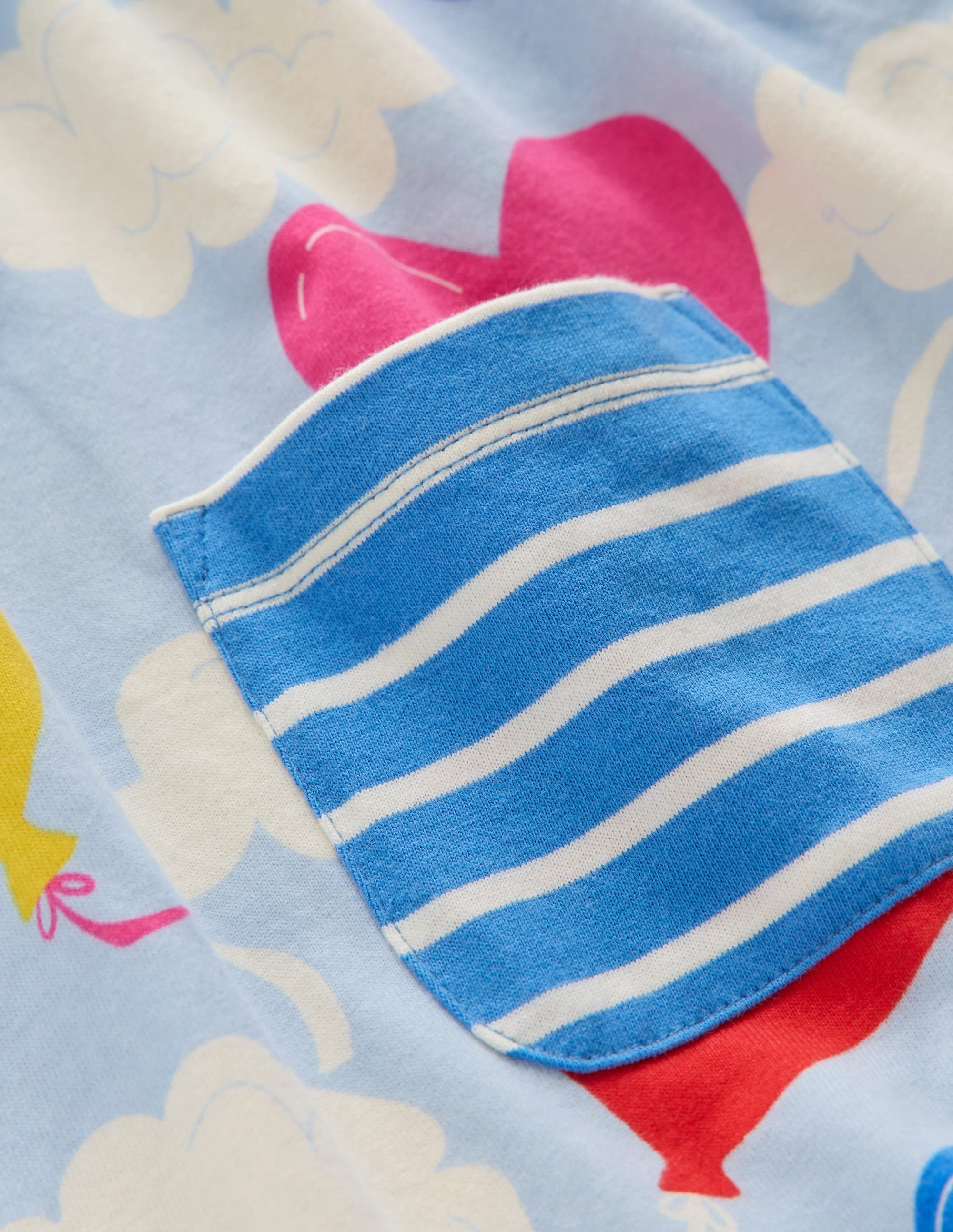 AllSeasonWear Long Sleeve Printed Tunic-Misty Blue Balloon Sky