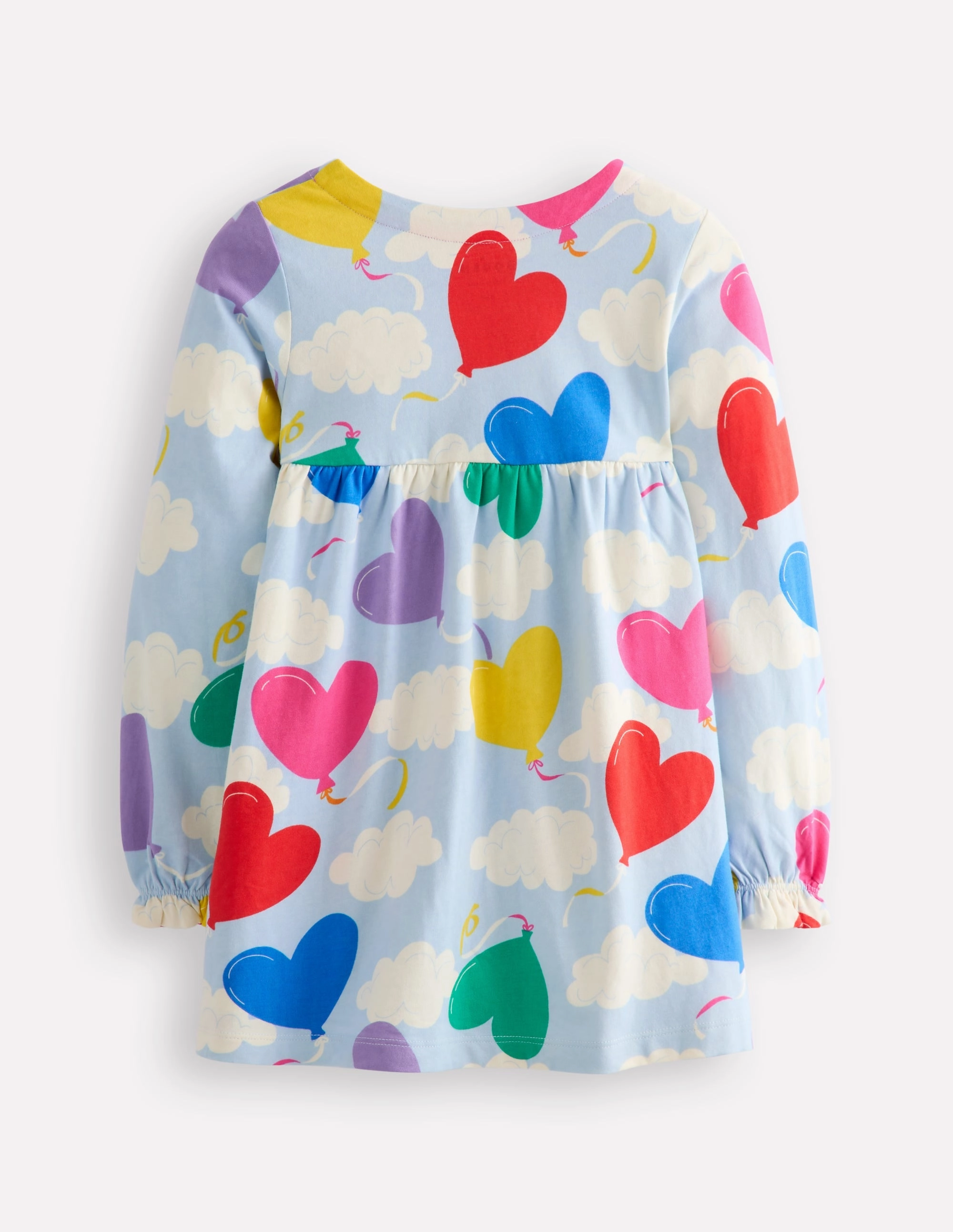 Long Sleeve Printed Tunic-Misty Blue Balloon Sky Fashion Essential