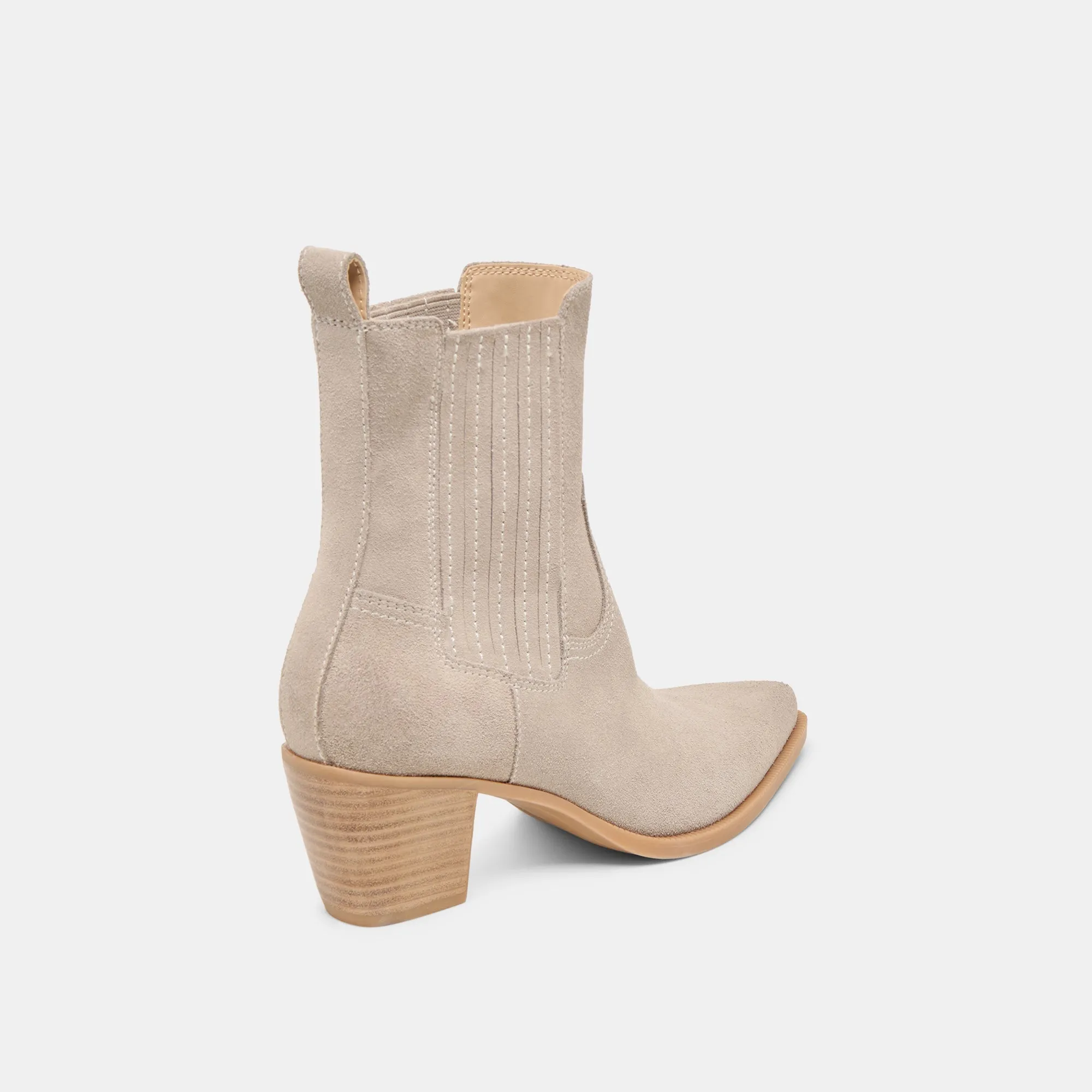 SLIM BOOTIES TAUPE SUEDE Smart Look Functional And Fashionable