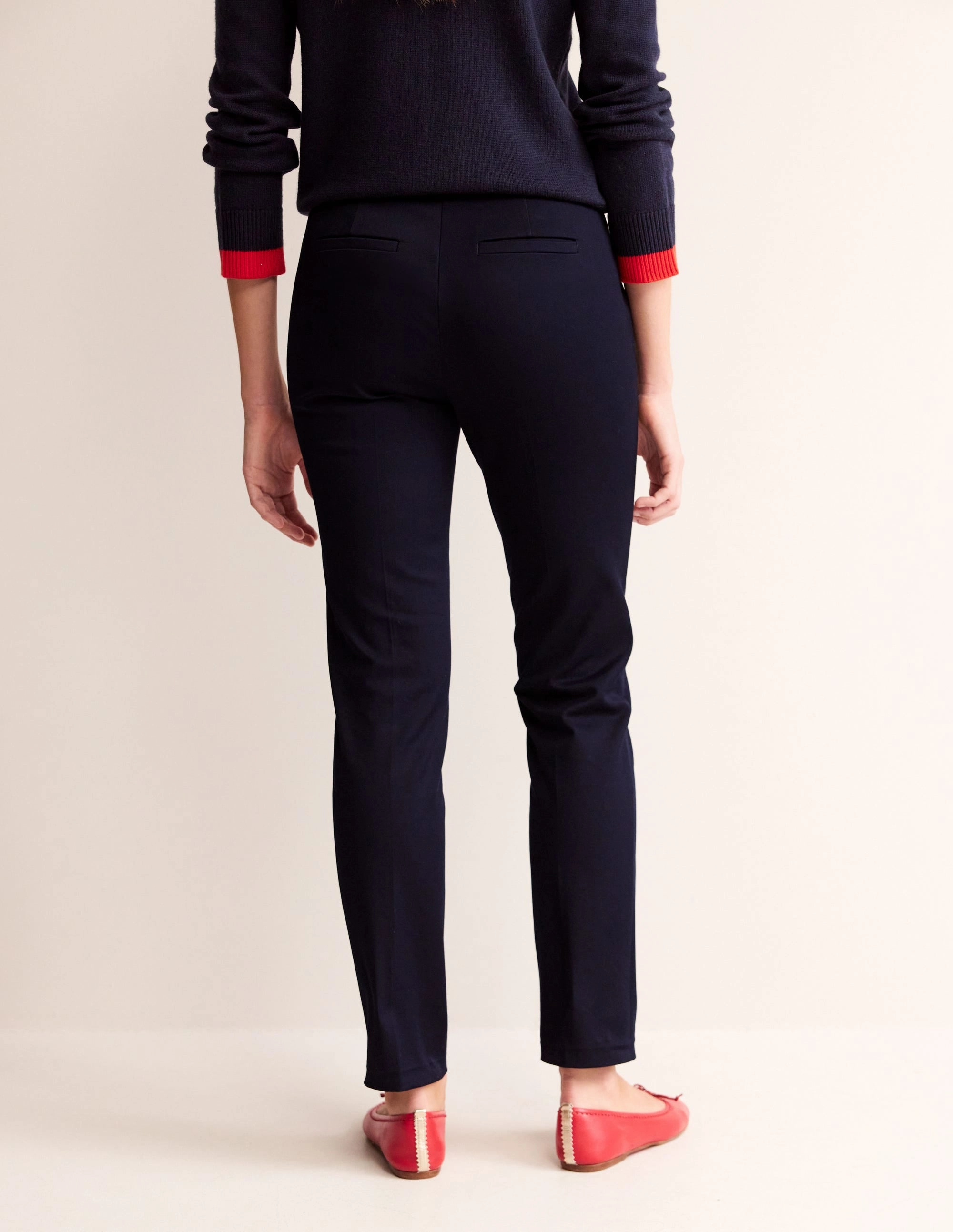 ReinforcedStitching Anti Friction Lining Highgate Bi-Stretch Trousers-Navy