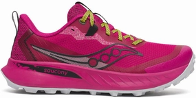 Bacteria Resistant Lining Saucony Peregrine 15 Womens Running Shoes - Pink