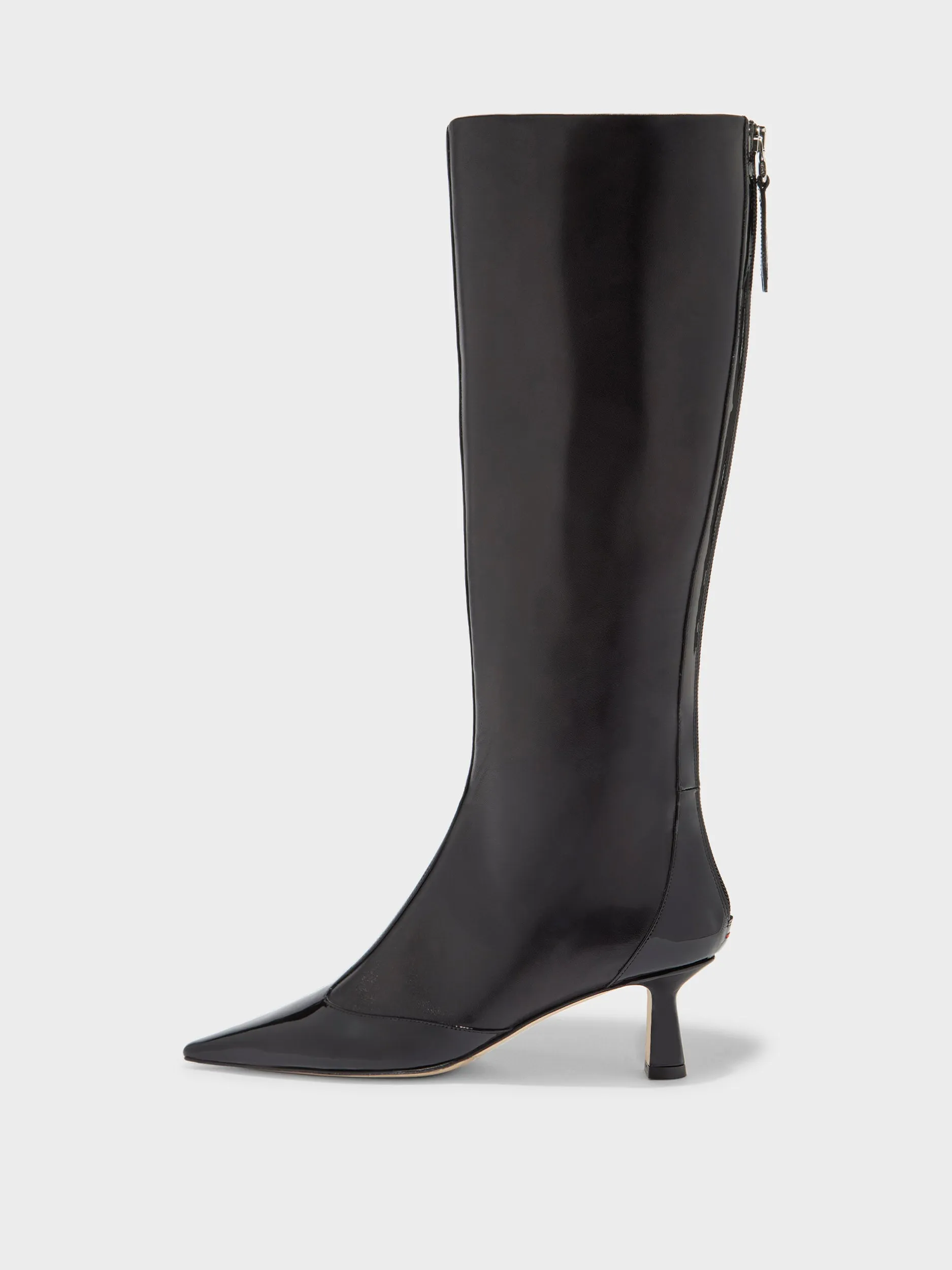 Alexis Dual-Tone High Boots Chain Touch Anti Skid