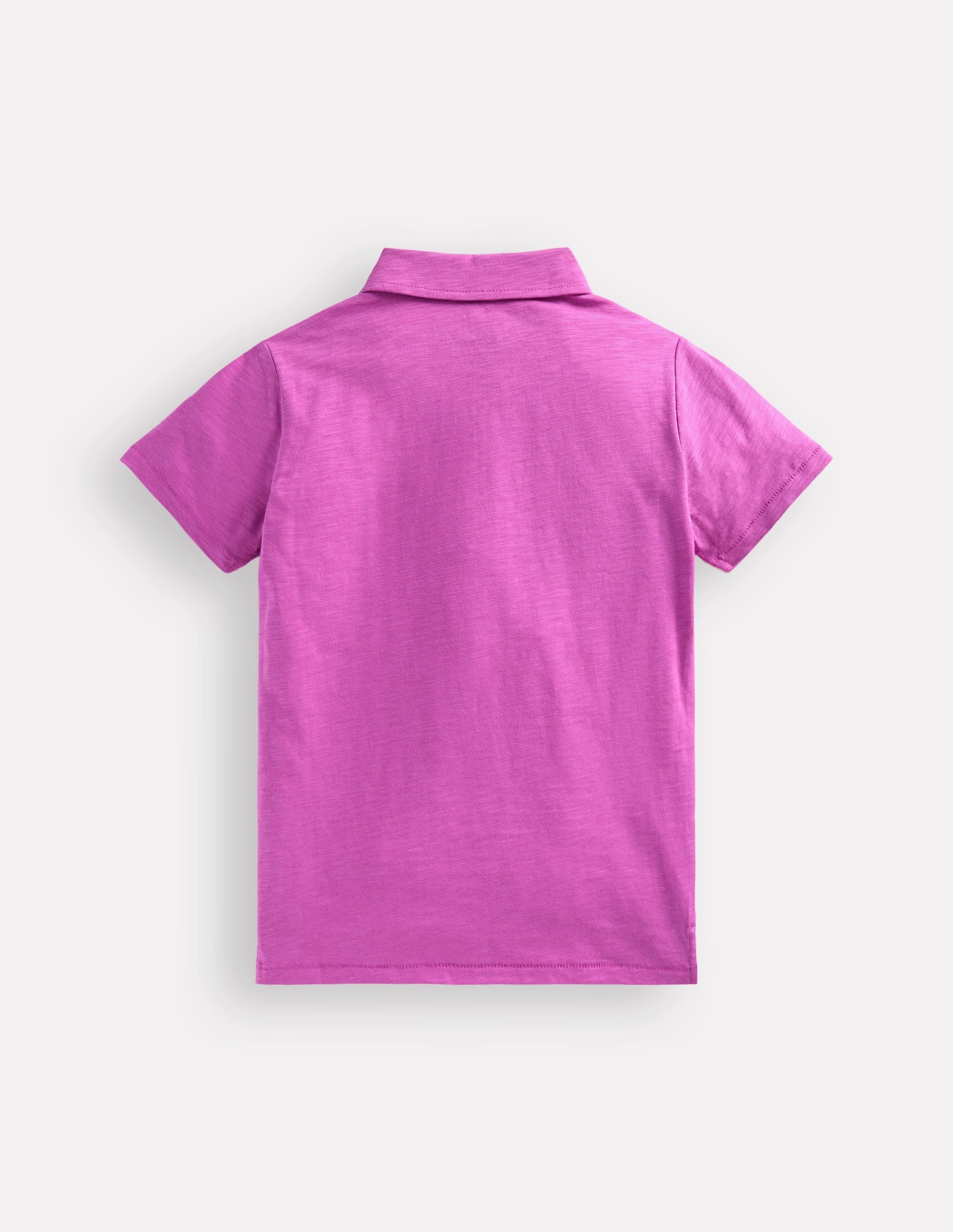 Slub Polo Shirt-Foxglove Purple Fashionable Layer