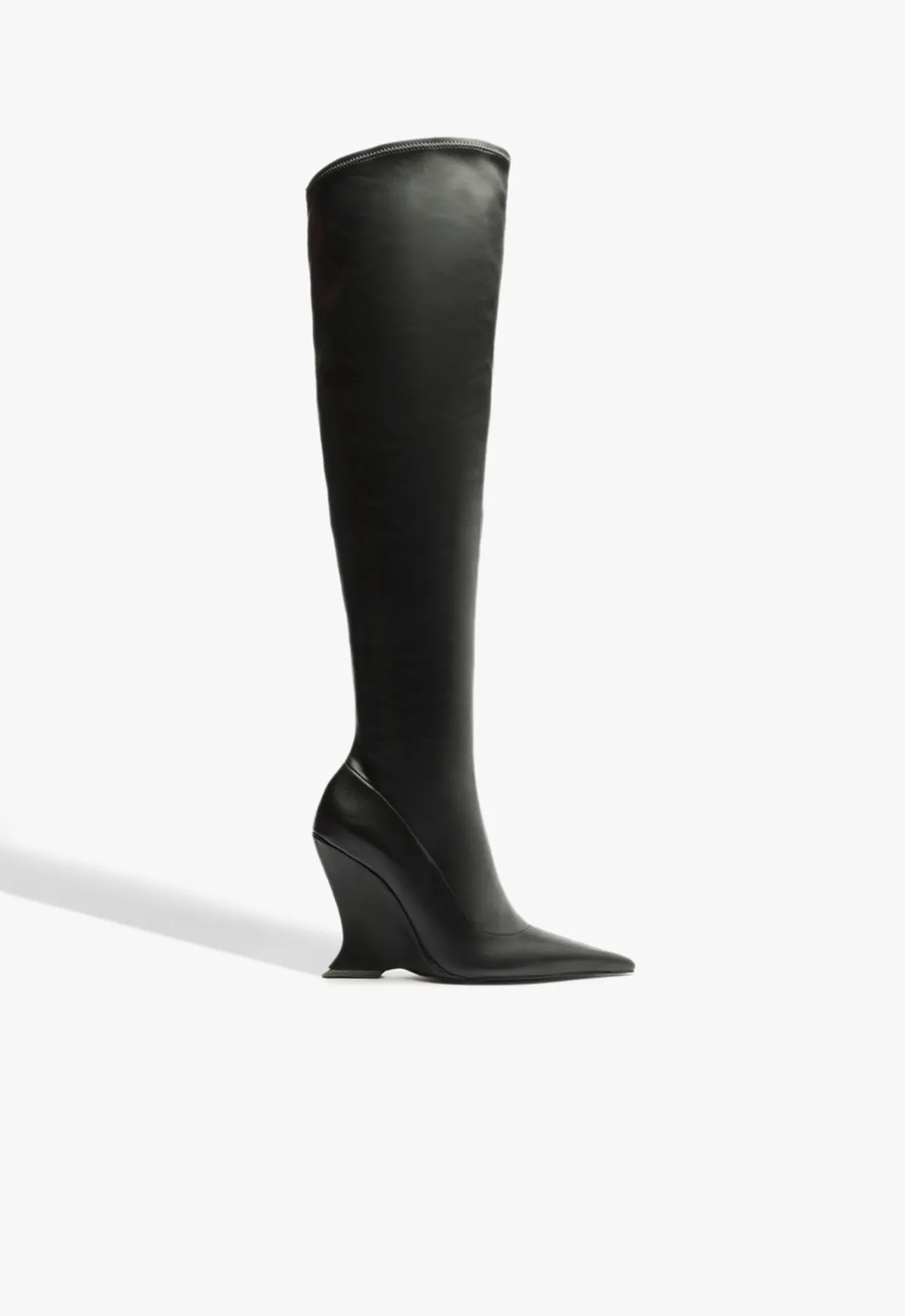 Open Heel Shoes Smooth Surface Siena Over The Knee Boot
