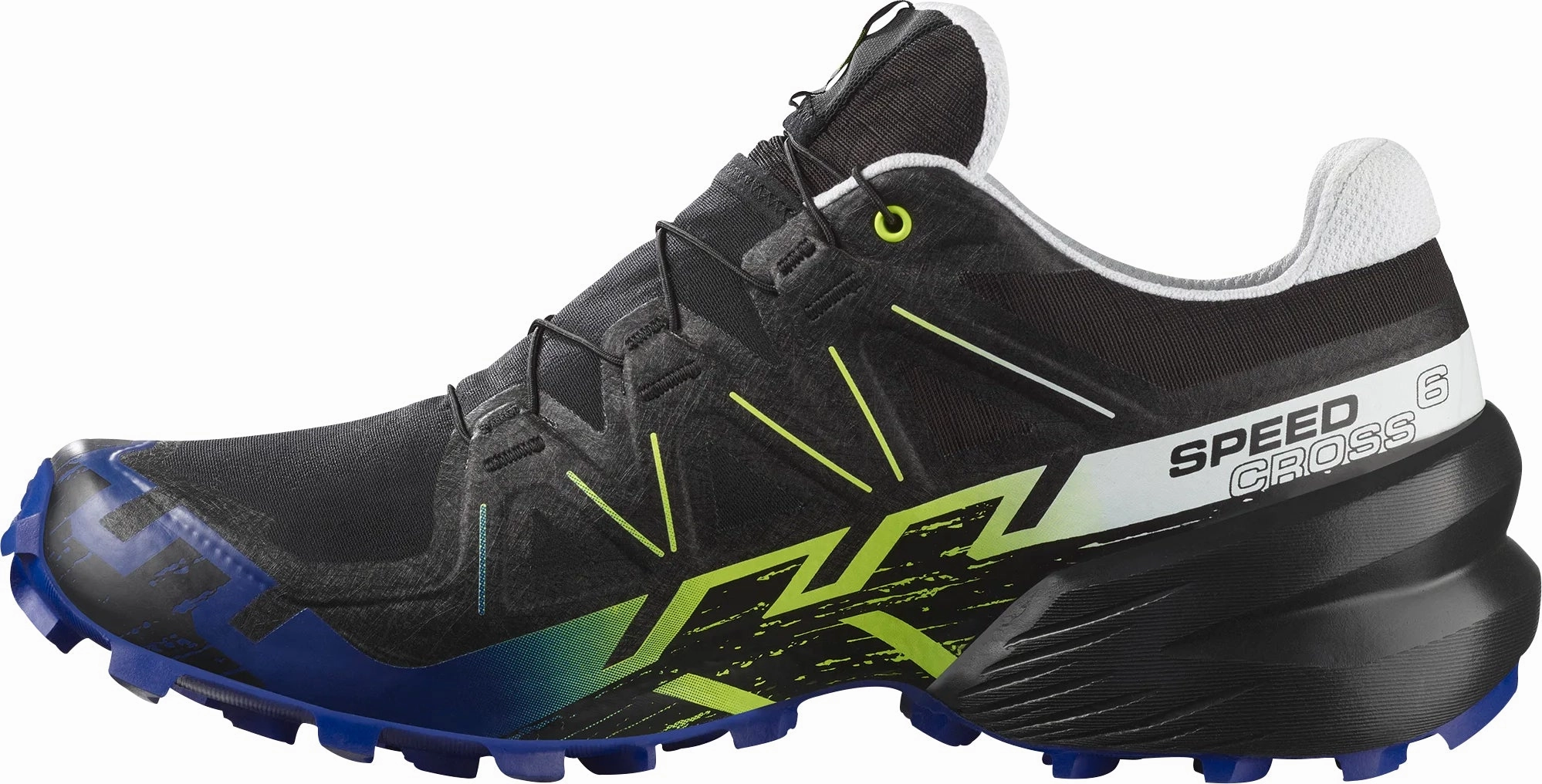 track equipment grassy terrain Salomon Speedcross 6 GORE-TEX Mens Trail Running Shoes - Black