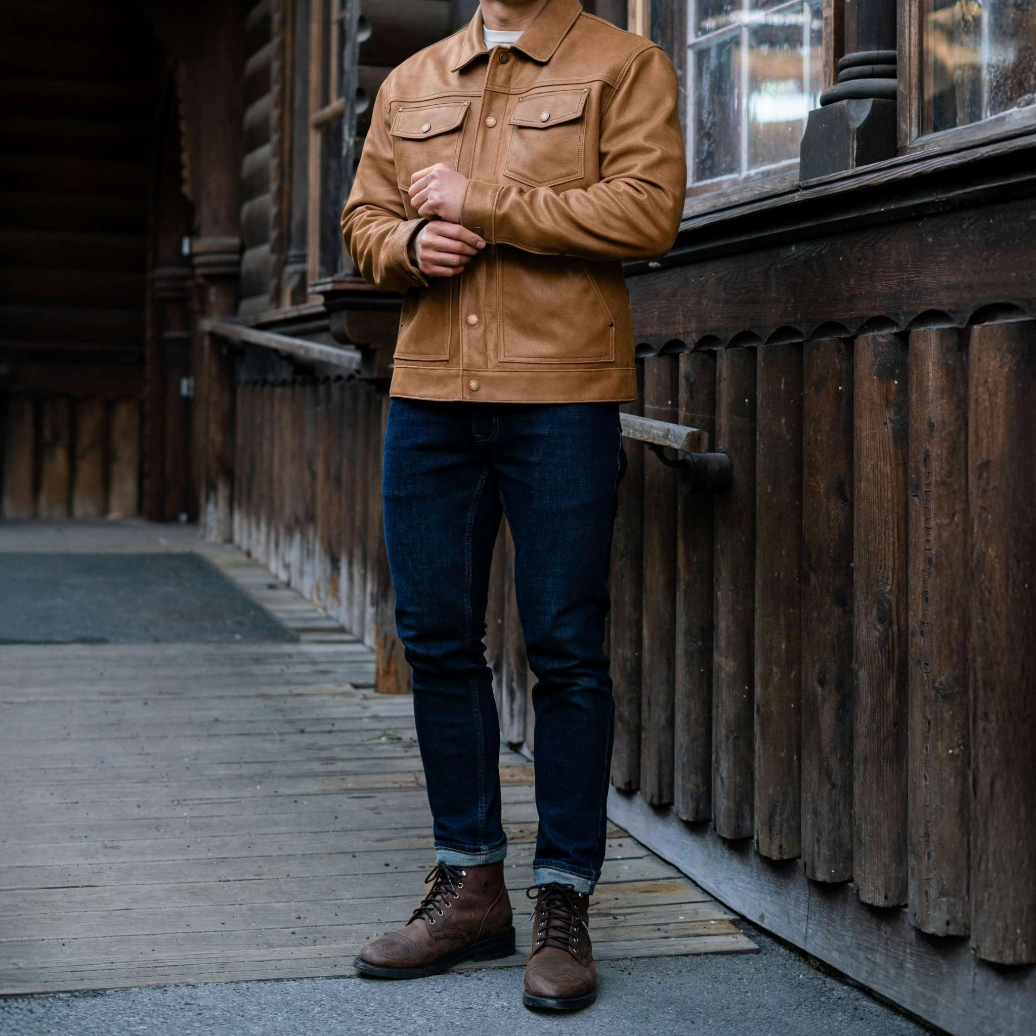 Roughout Cruiser Jacket | Natural Collared