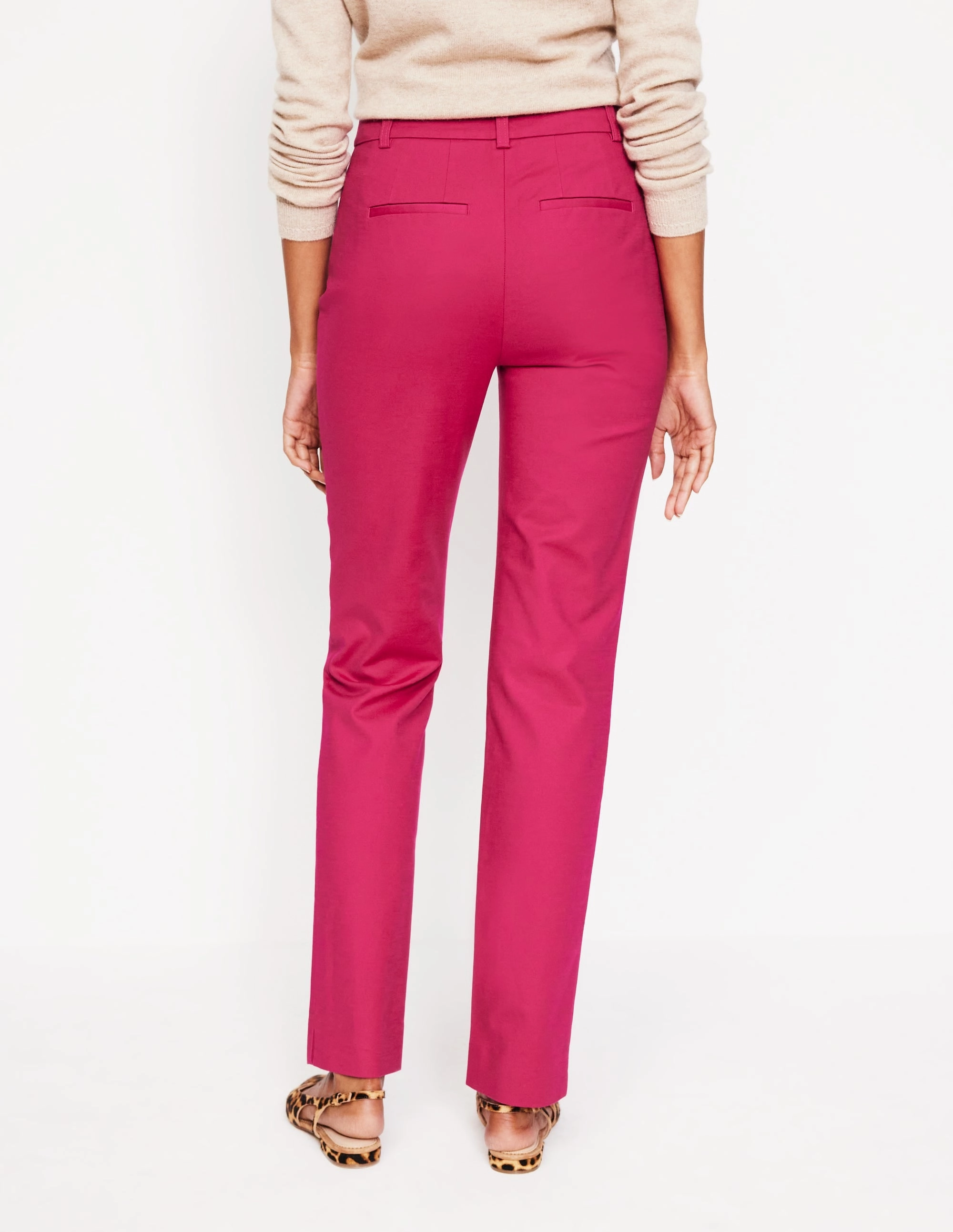 Stretch Panels Street Active Richmond Trousers-Cherry Jam