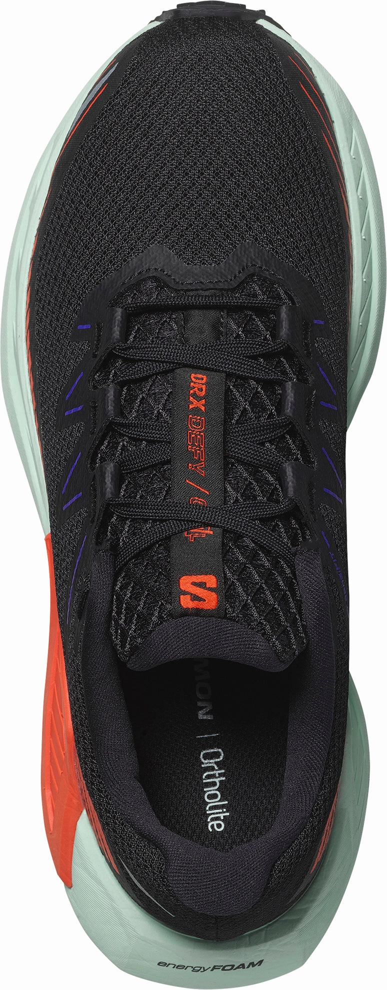 running for a way to stay inspired Flexible Toe Box Design Salomon DRX DEFY GRVL Womens Trail Running Shoes - Black