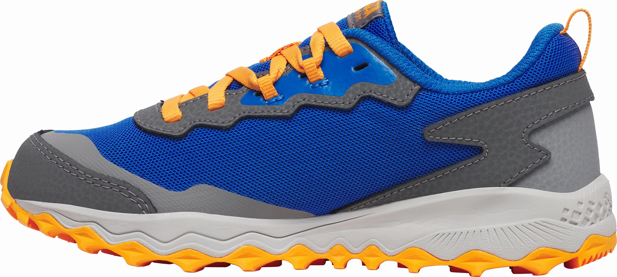 easy - to - put - on shoes Saucony Peregrine KDZ Shield Junior Trail Running Shoes - Blue