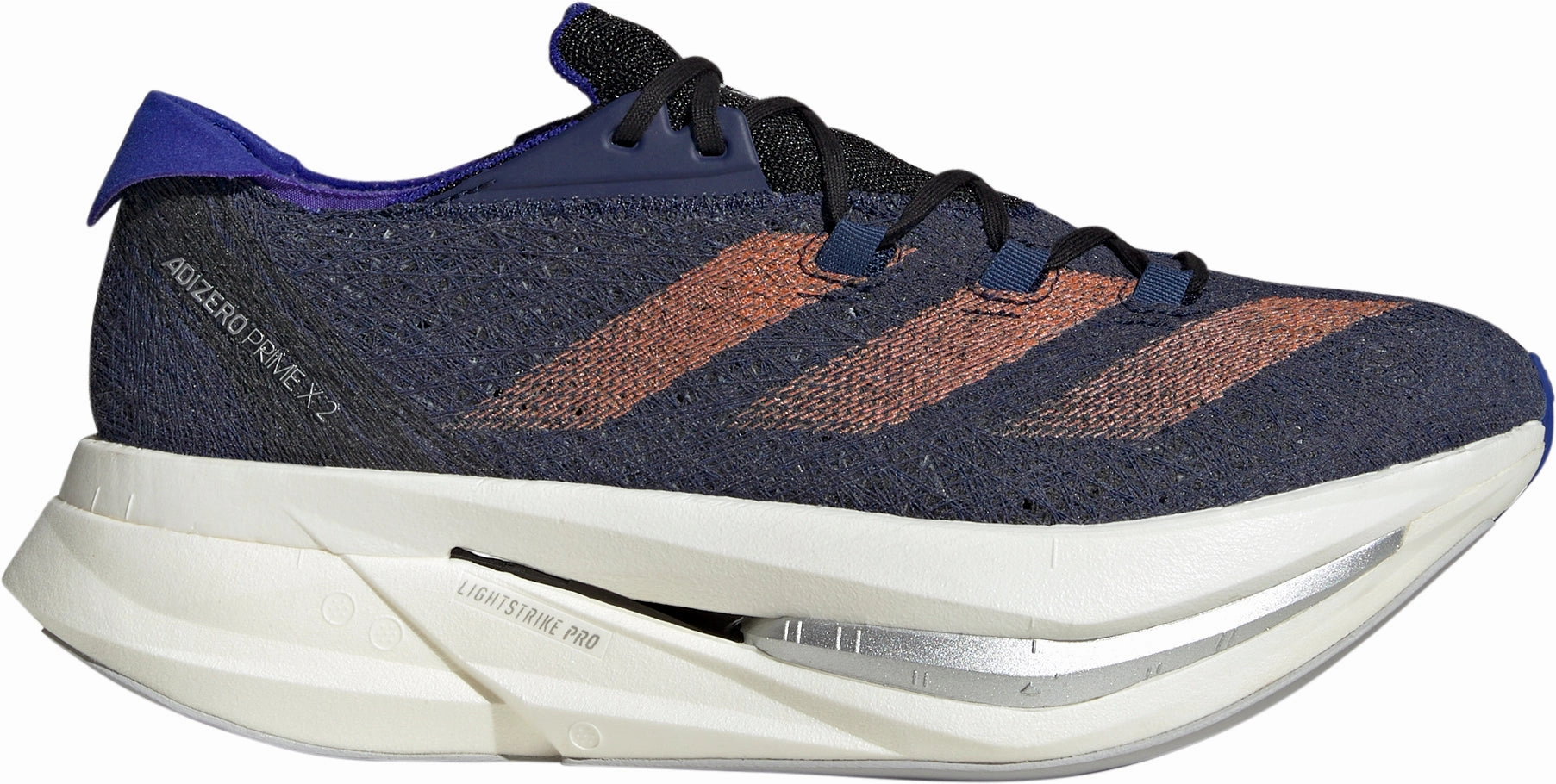 adidas Adizero Prime X 2.0 Strung Running Shoes - Blue reflective - material running shoes