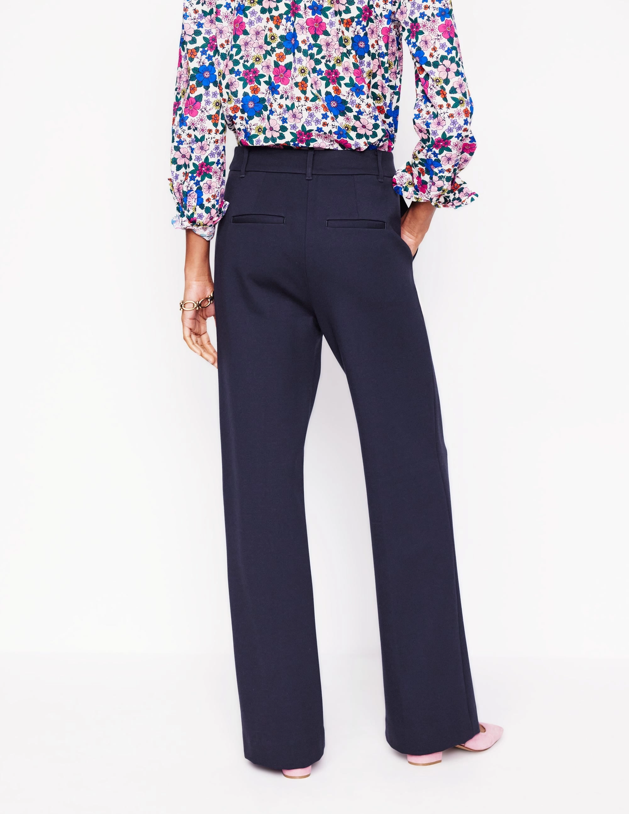 Stable Shape Westbourne Ponte Trousers-Navy