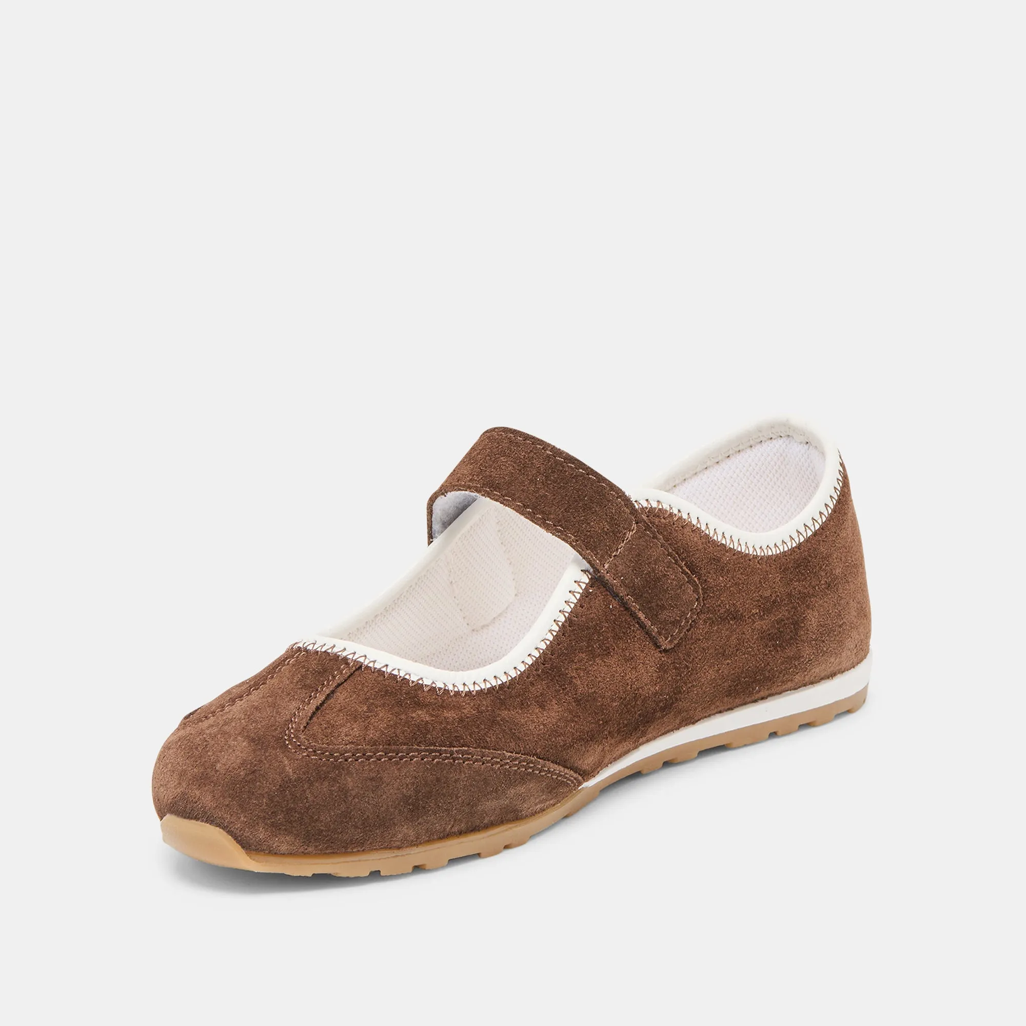 Eco Friendly Material Running   Ready SOFYA SNEAKERS DK BROWN SUEDE