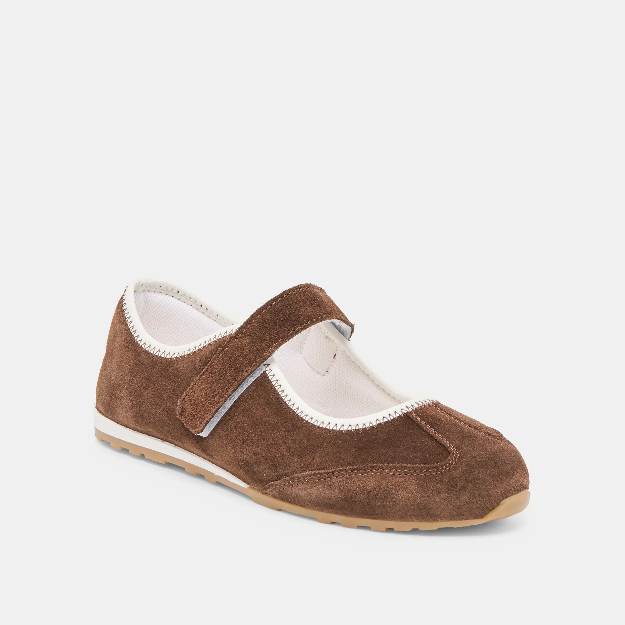 Comfortable Knit SOFYA SNEAKERS DK BROWN SUEDE