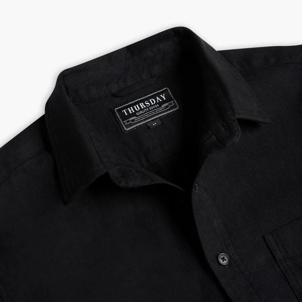 Solid Shirt | Black Cozy Option