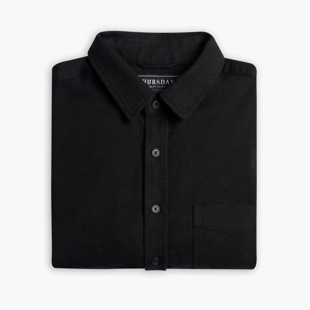 Solid Shirt | Black Easy Styling
